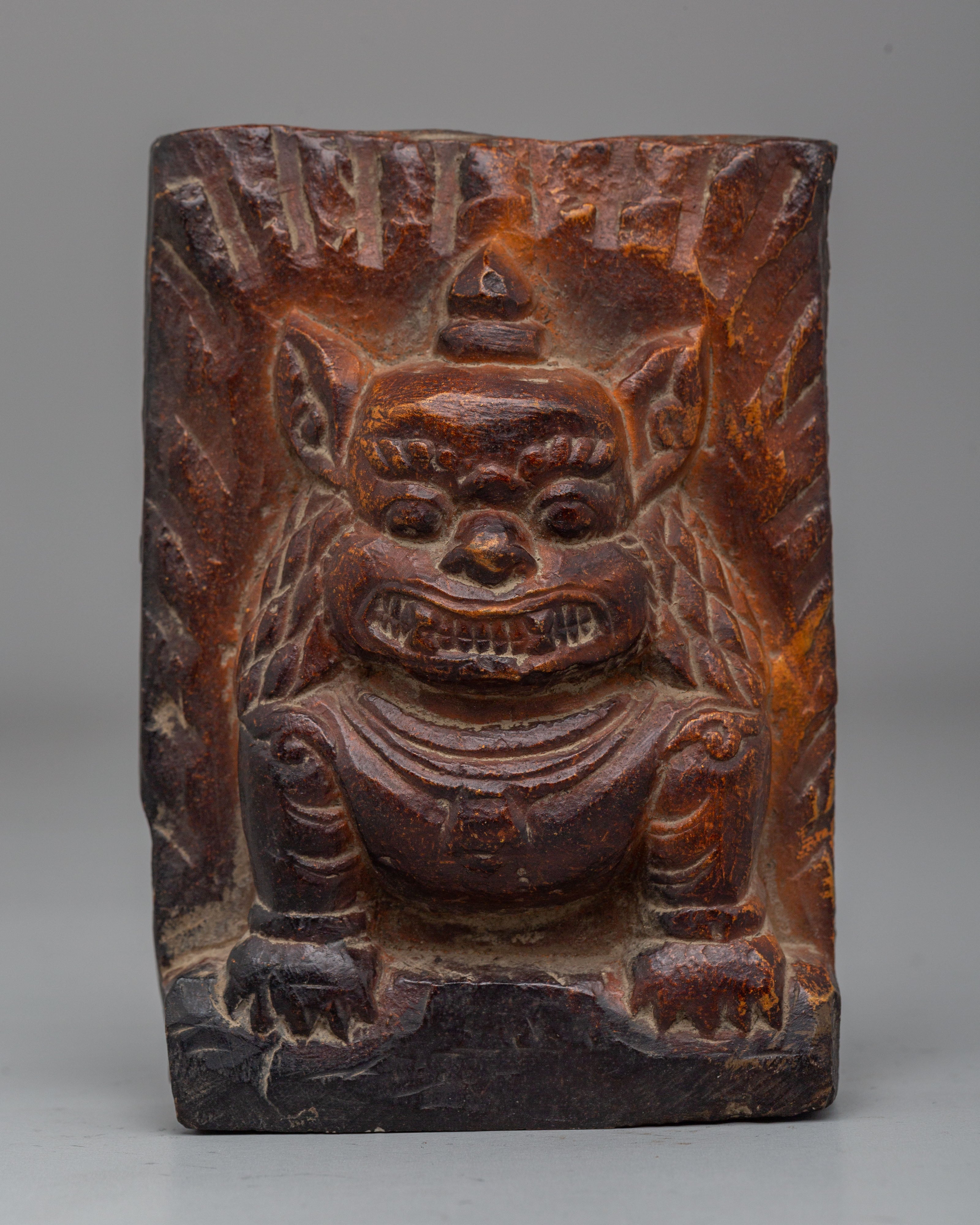Sacred Guardian Lion Statue Set | Handcarved Stone Buddhist Decor
