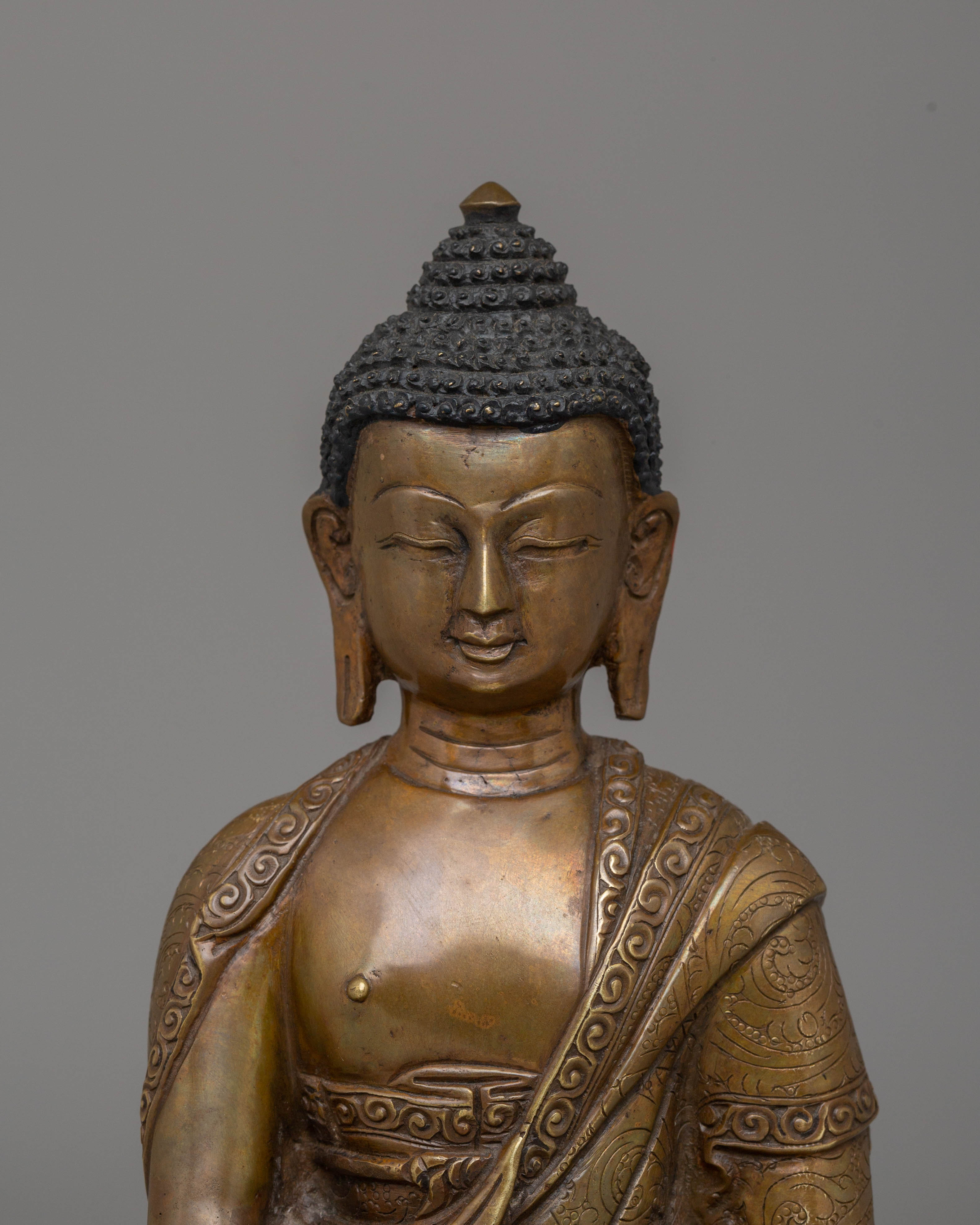 Himalayan Statue of Buddha Shakyamuni | Spiritual Copper Statue