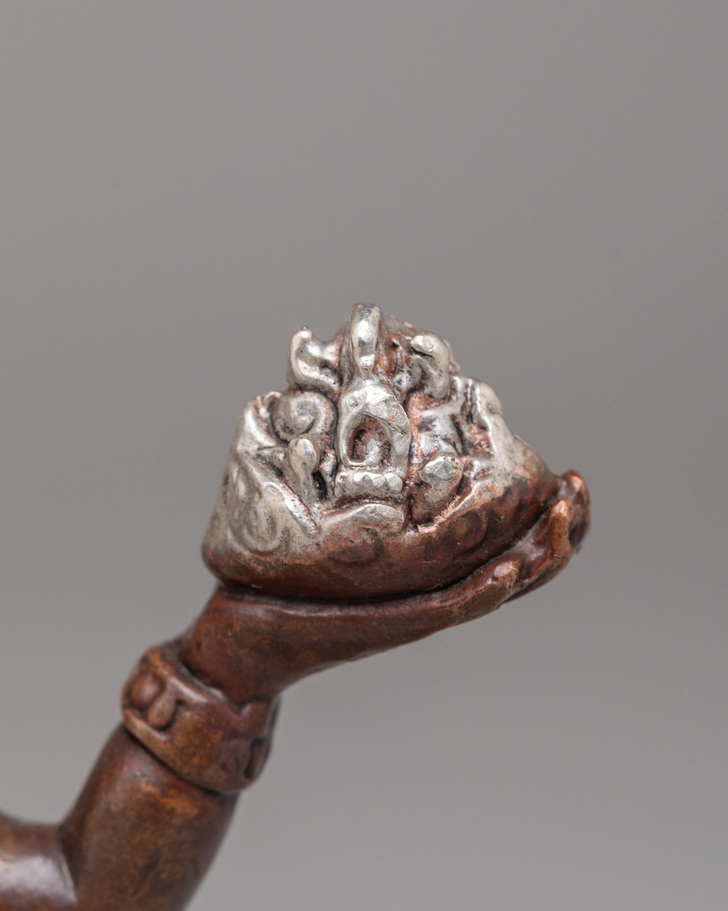 Handcrafted Hanuman Statue | Copper Body with Silver Plating