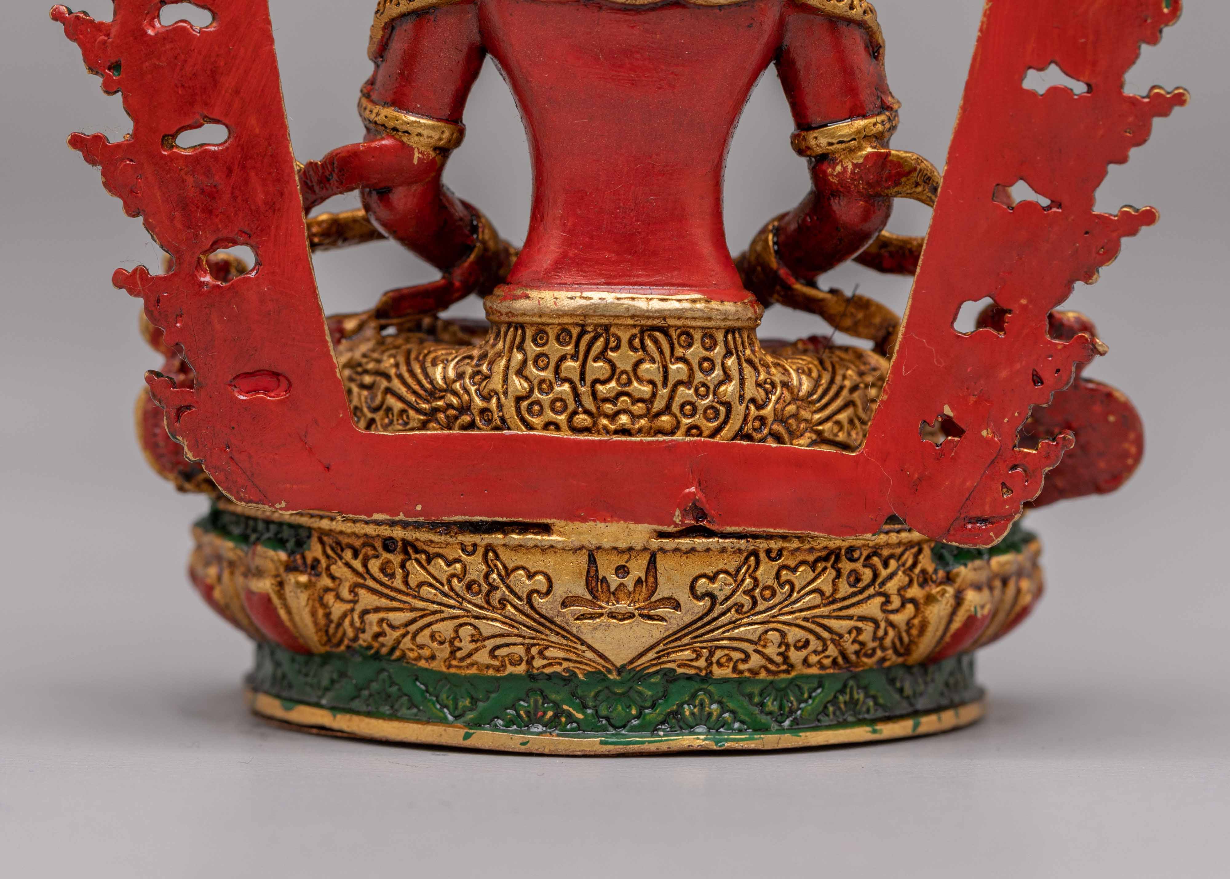Buddhist Amitayus Longevity Deity Statue | 24K Gold Plated Buddhist Buddha