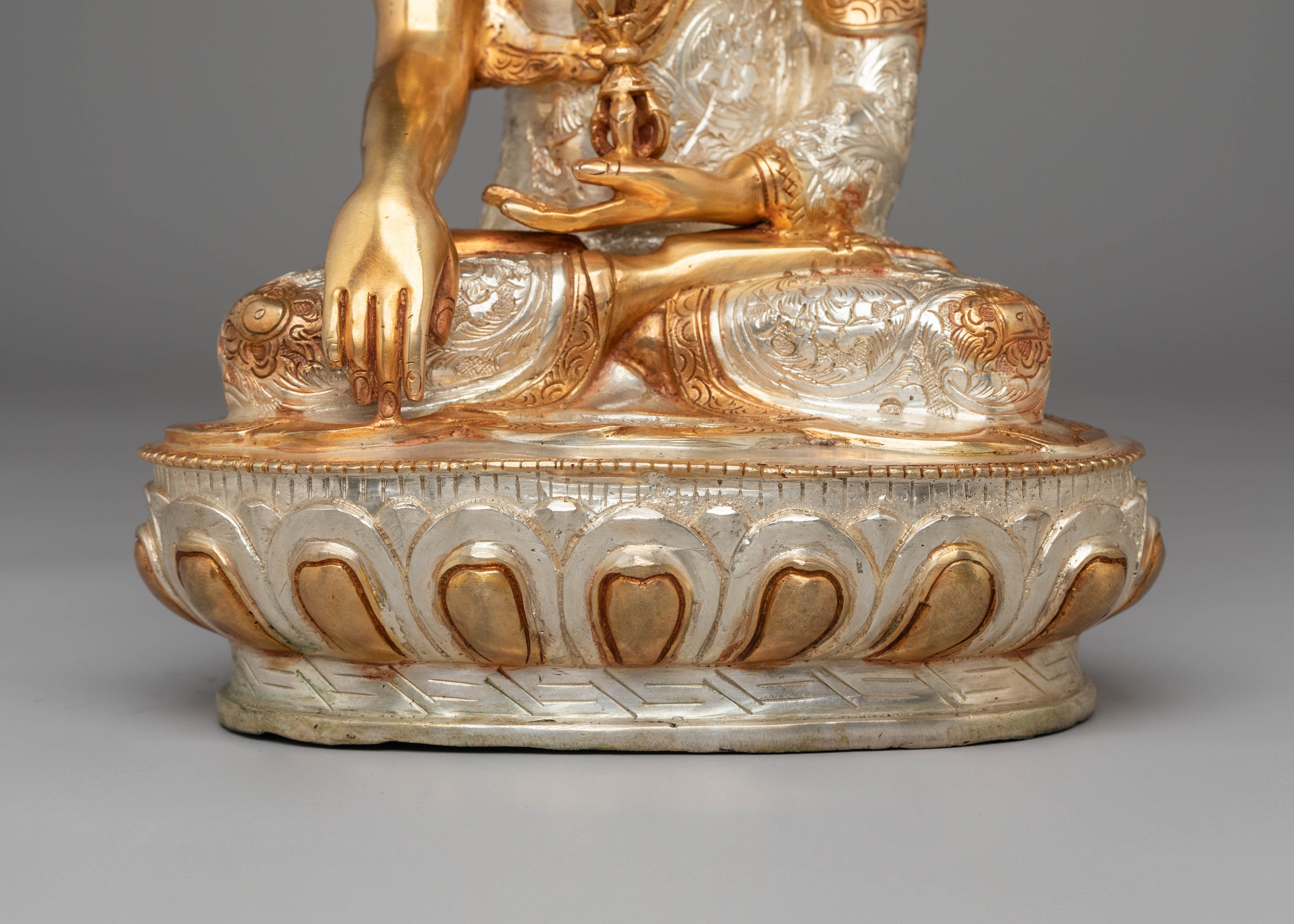 Handmade Golden Mitrugpa Statue | Immovable Buddha