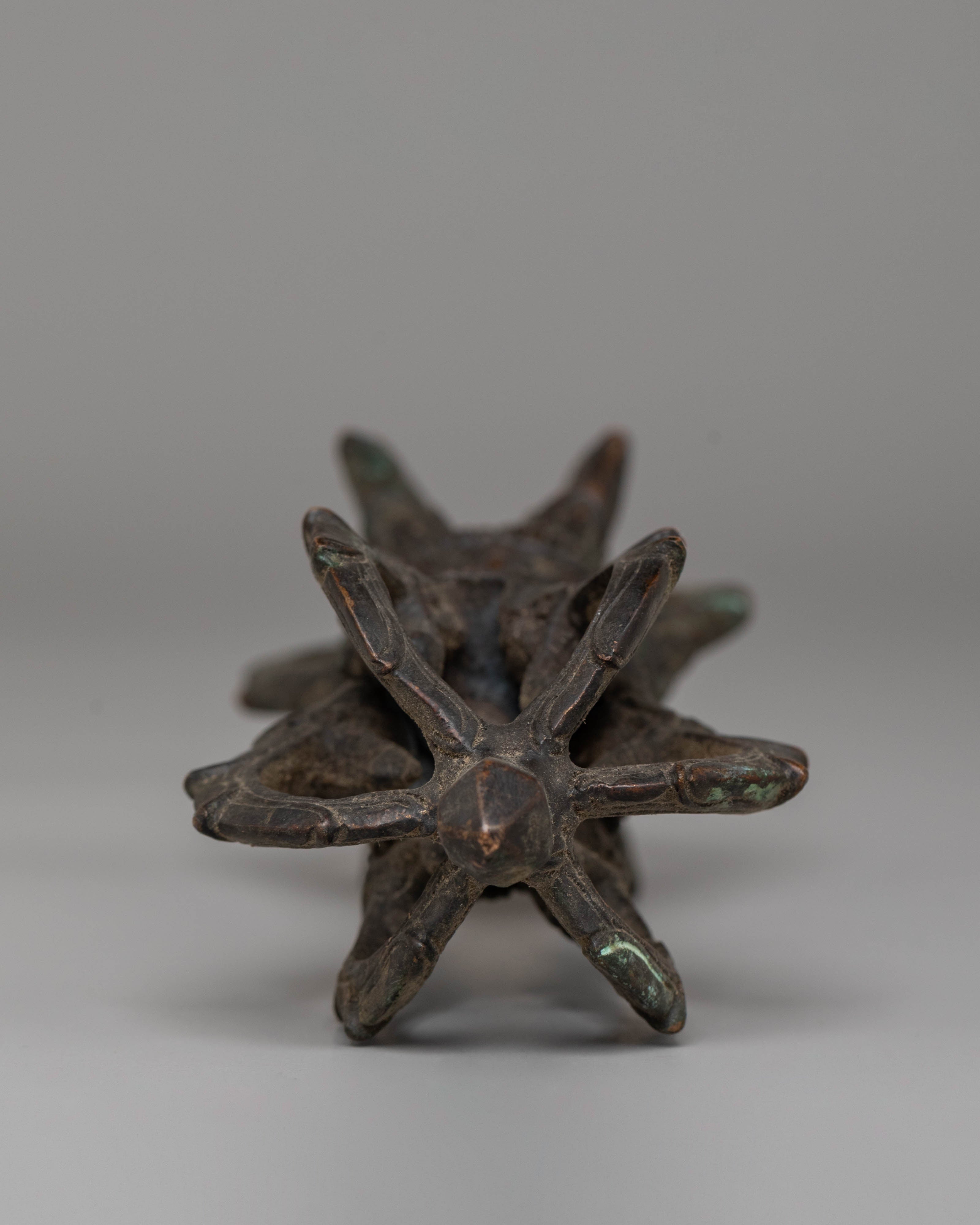 Tibetan Buddhist Vajra Dorje | Handcrafted Iron Vajra for Spiritual Protection and Meditation