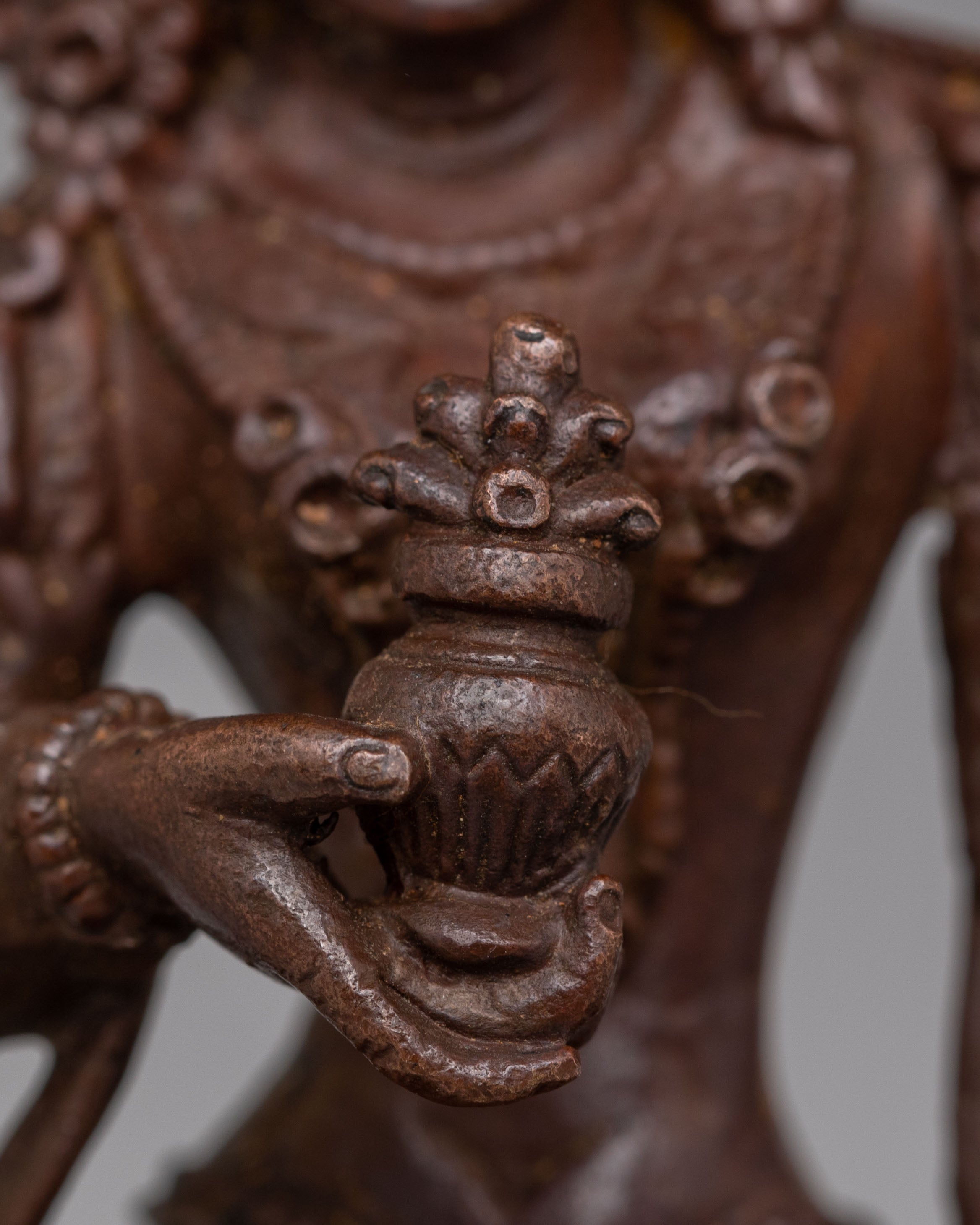 Handmade Three Deity Set | Oxidized Copper Altar Statues
