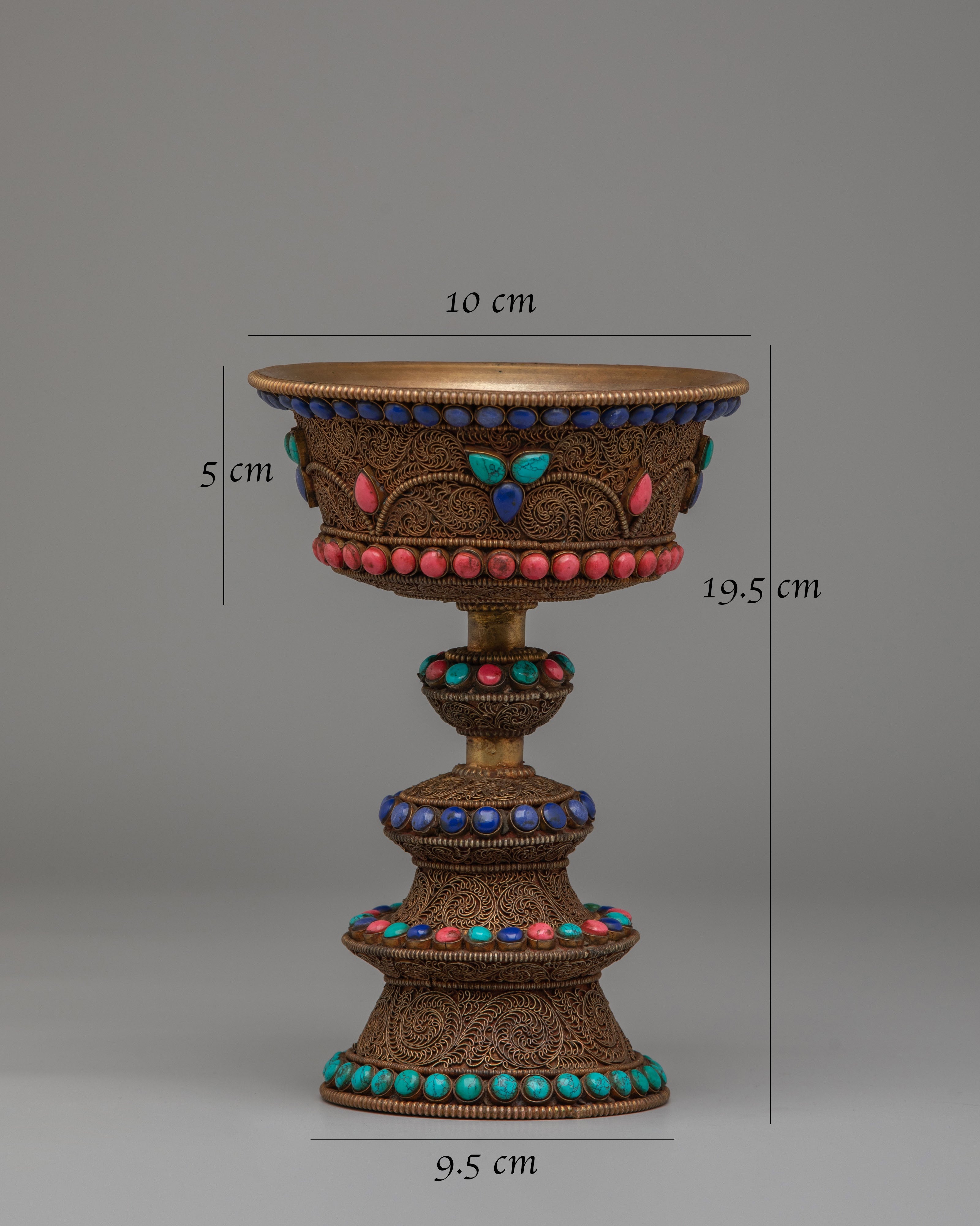 Buddhist Butter Lamp For Offering | Traditional Tibetan Ritual Lamp