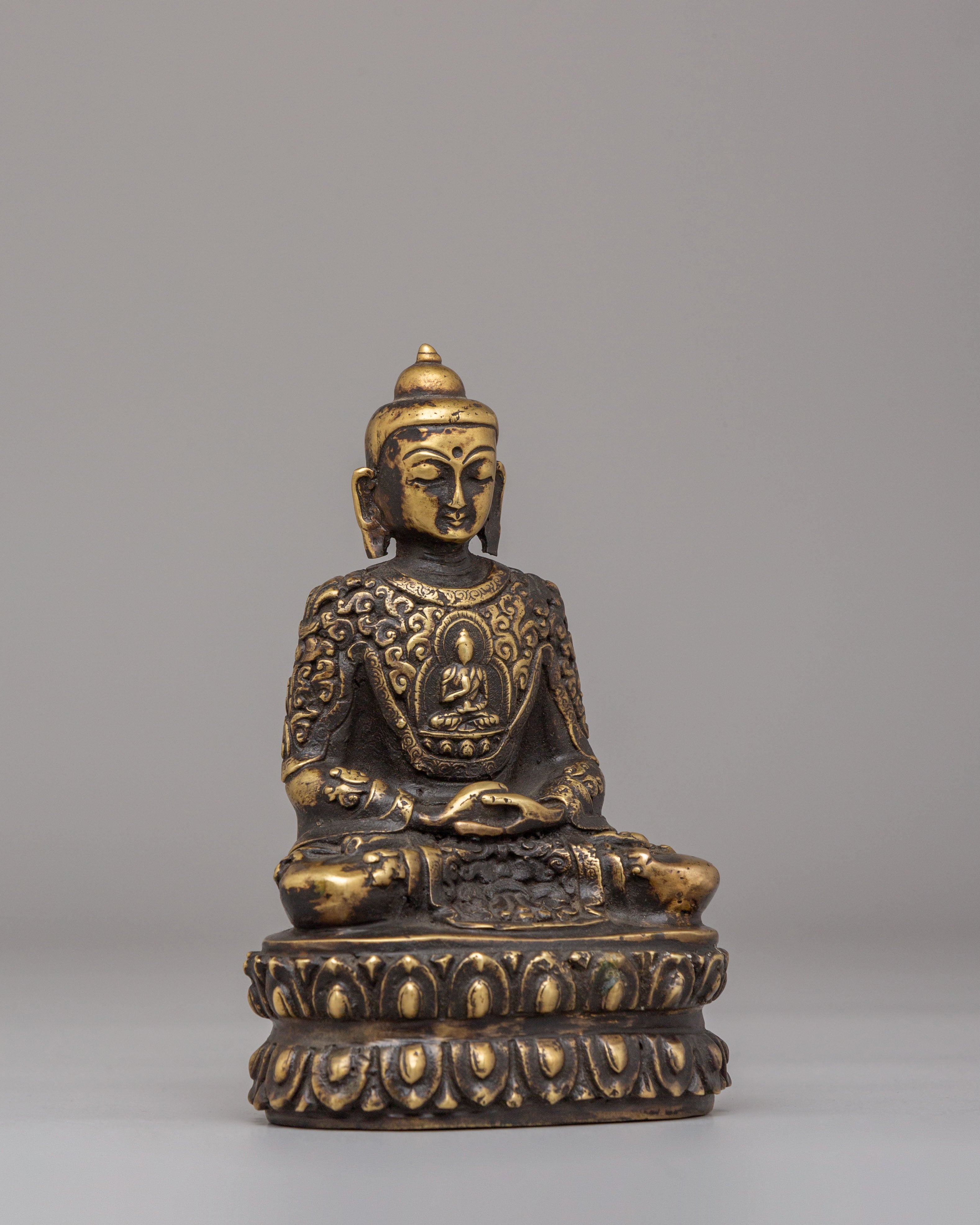 Tibetan Amitabha Buddha Sculpture | Sacred Symbol of Compassion & Enlightenment