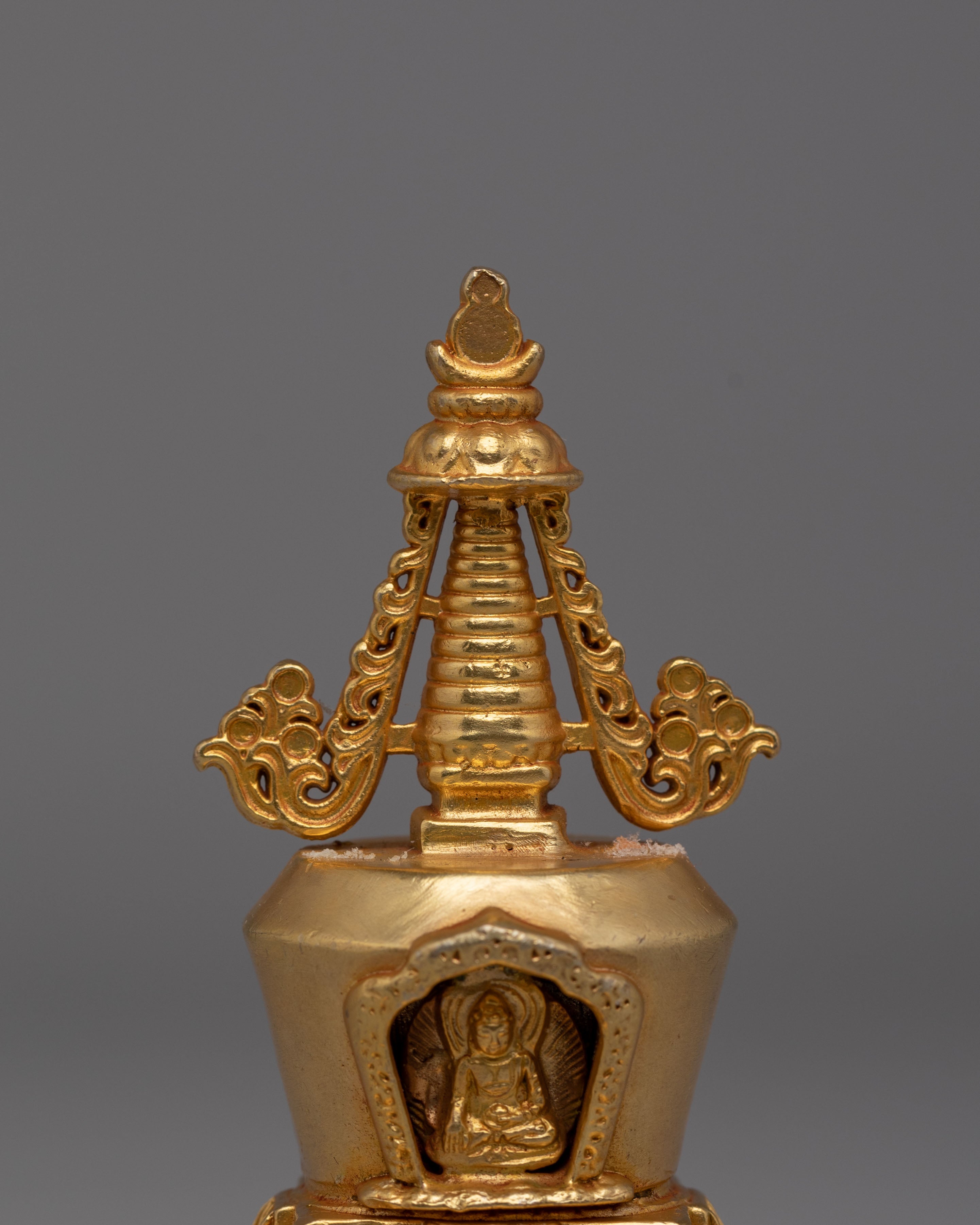 Handcrafted Descent from Heaven Stupa | Symbol of Enlightenment