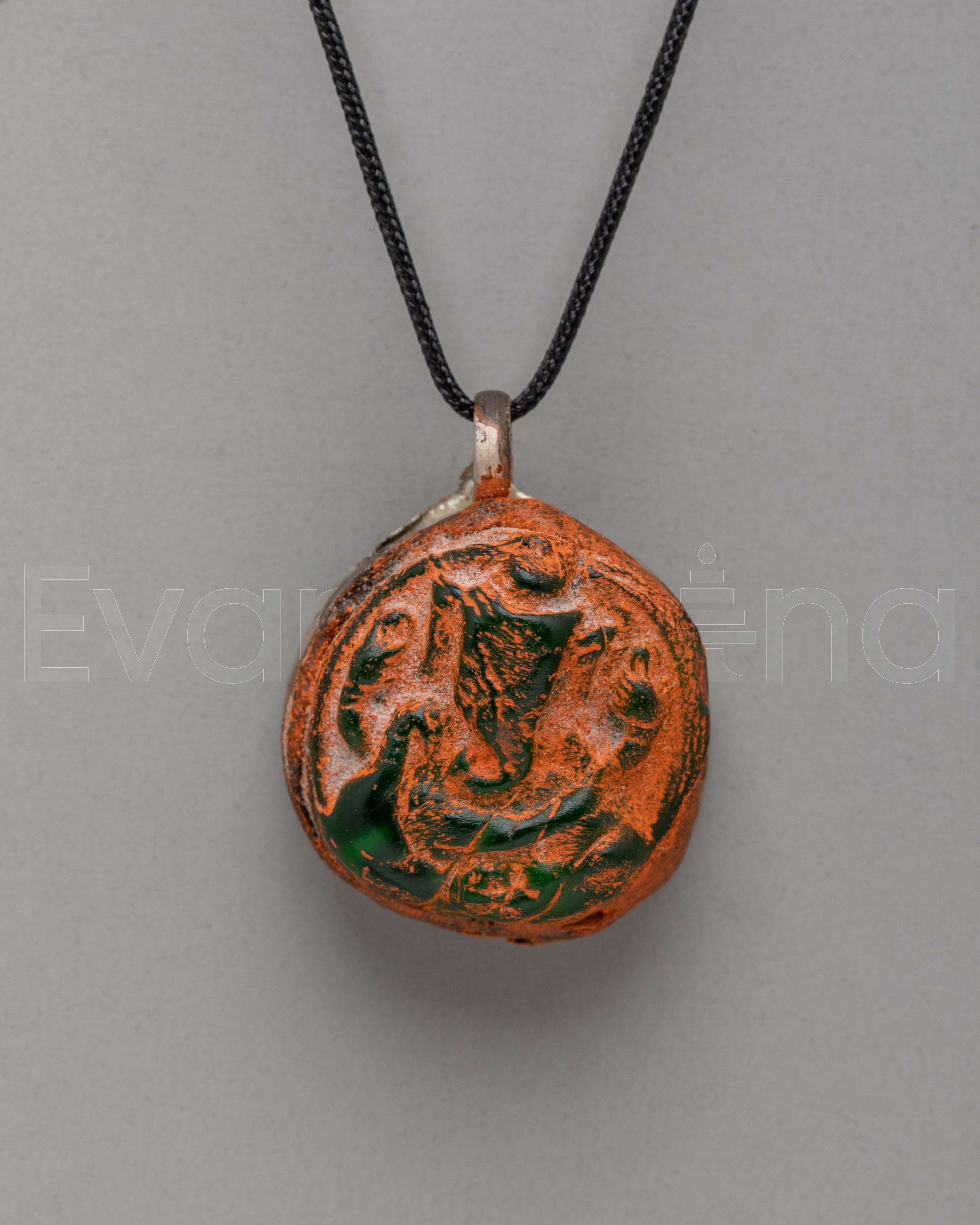 Spiritual Prayer Locket | Carved Sacred Deity Amulet