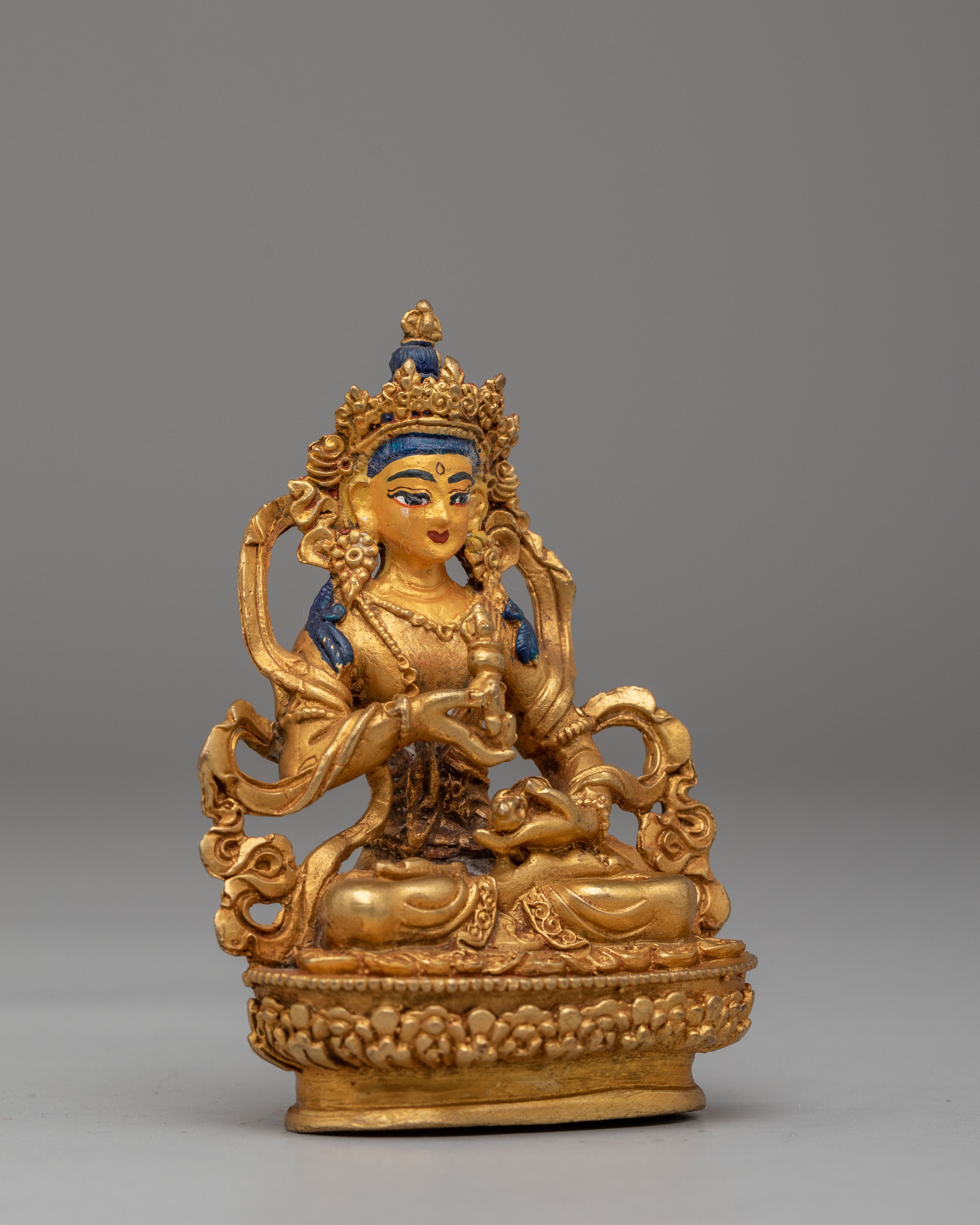 Traditional Vajrasattva Deity Statue | 24K Gold Plated Buddhist Art