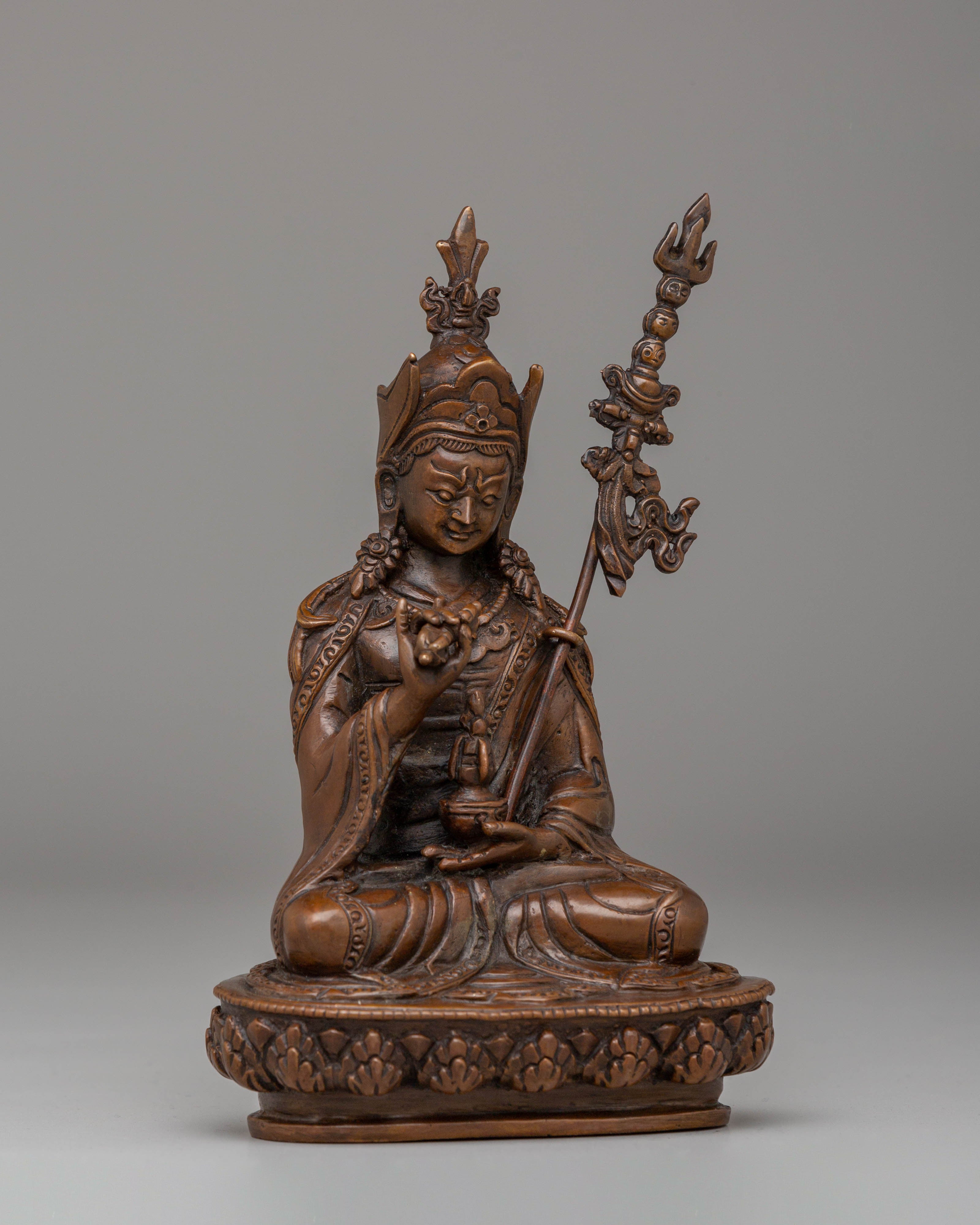 Handcrafted Tibetan Guru Tsokye Dorje Statue | Tibetan Deity Sculpture