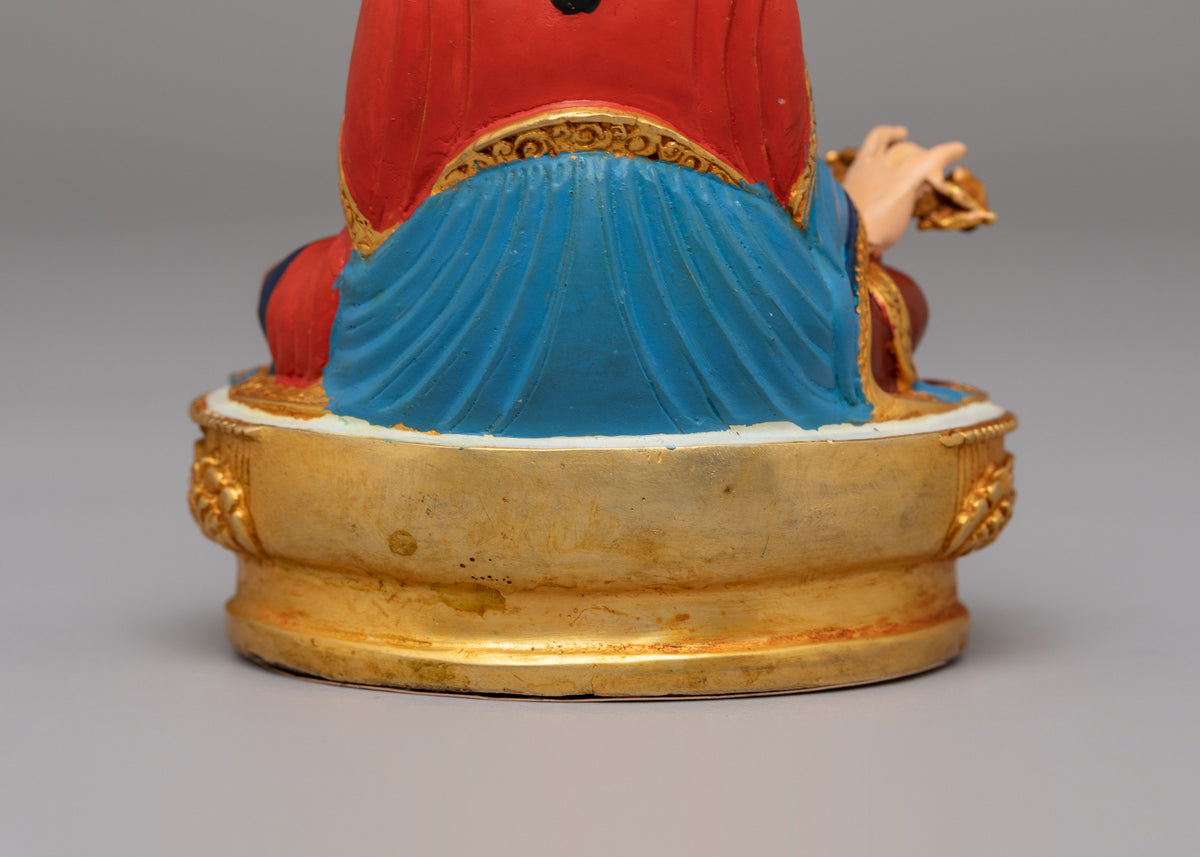 Handmade Guru Rinpoche Divine Statue | Tibetan Buddhism Artwork