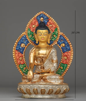 Handmade Golden Mitrugpa Statue | Immovable Buddha