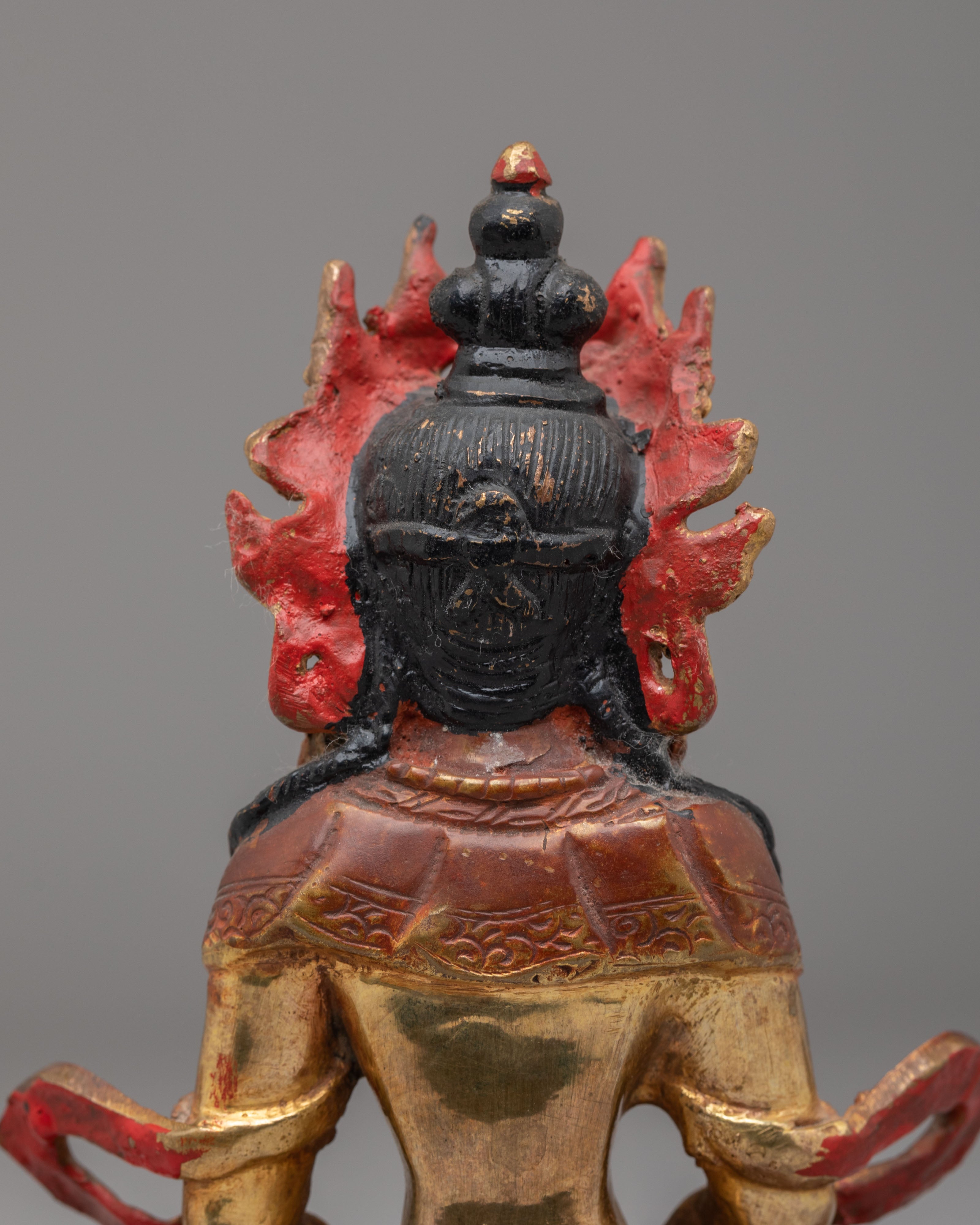 Buddhist Long Life Amitayus Statue | 24K Gold Plated Tibetan Deity