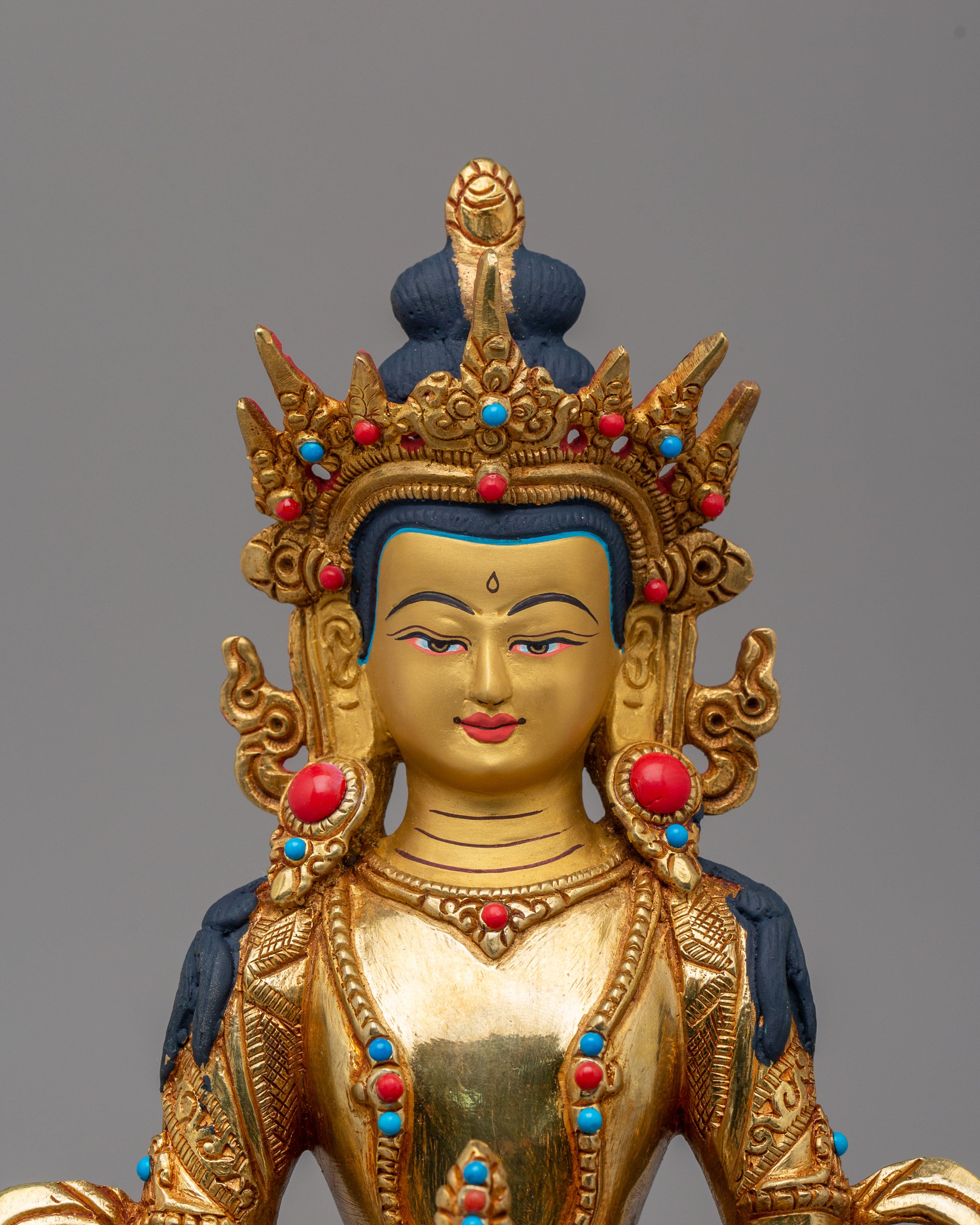 Handmade Long Life Amitayus Statue | Buddhist Statue for Meditation & Spiritual Decor