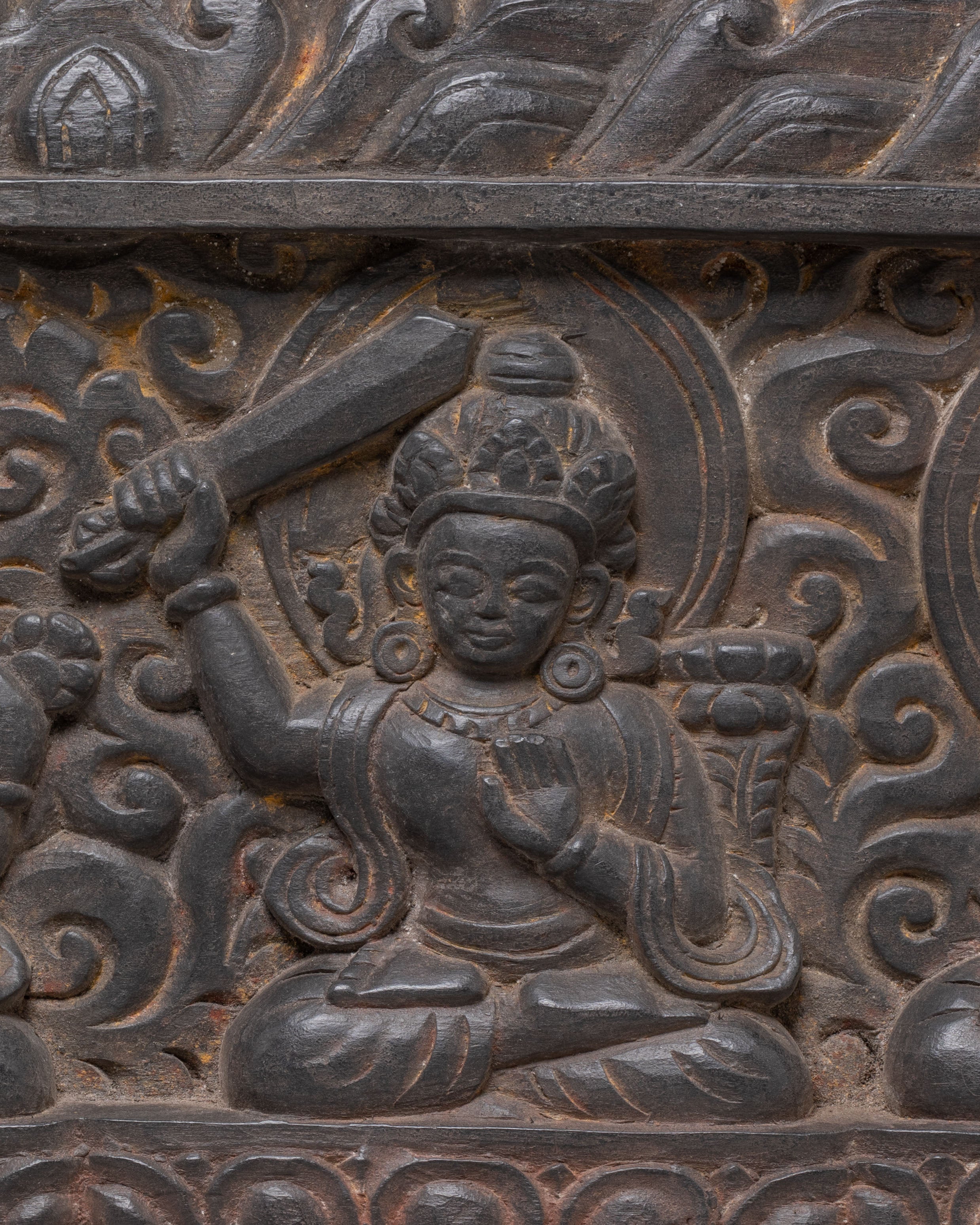 Divine Buddhist Deities Book Cover | Handcrafted Wooden Book Cover