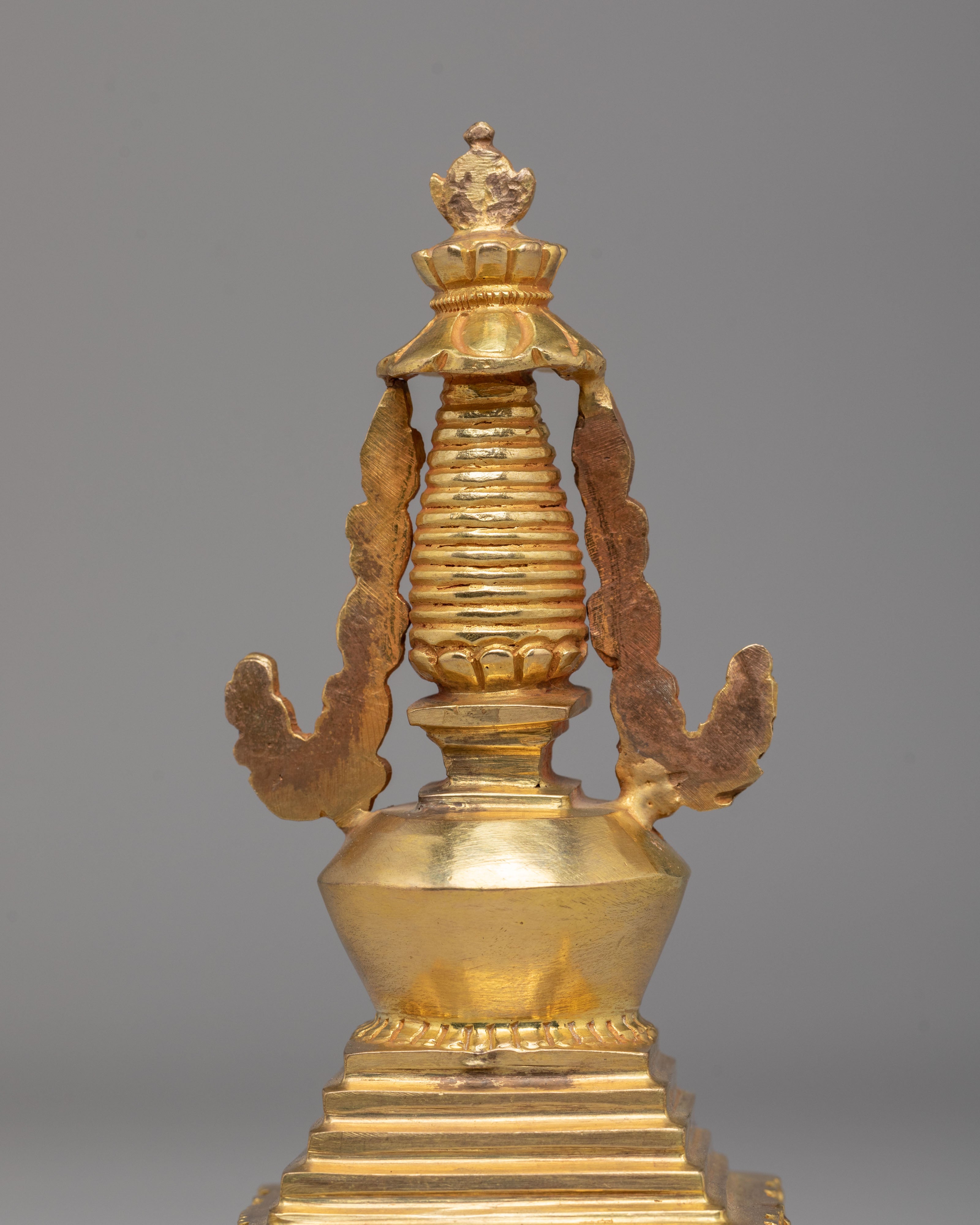 Himalayan Enlightenment Stupa | Gold-Plated Stupa for Meditation