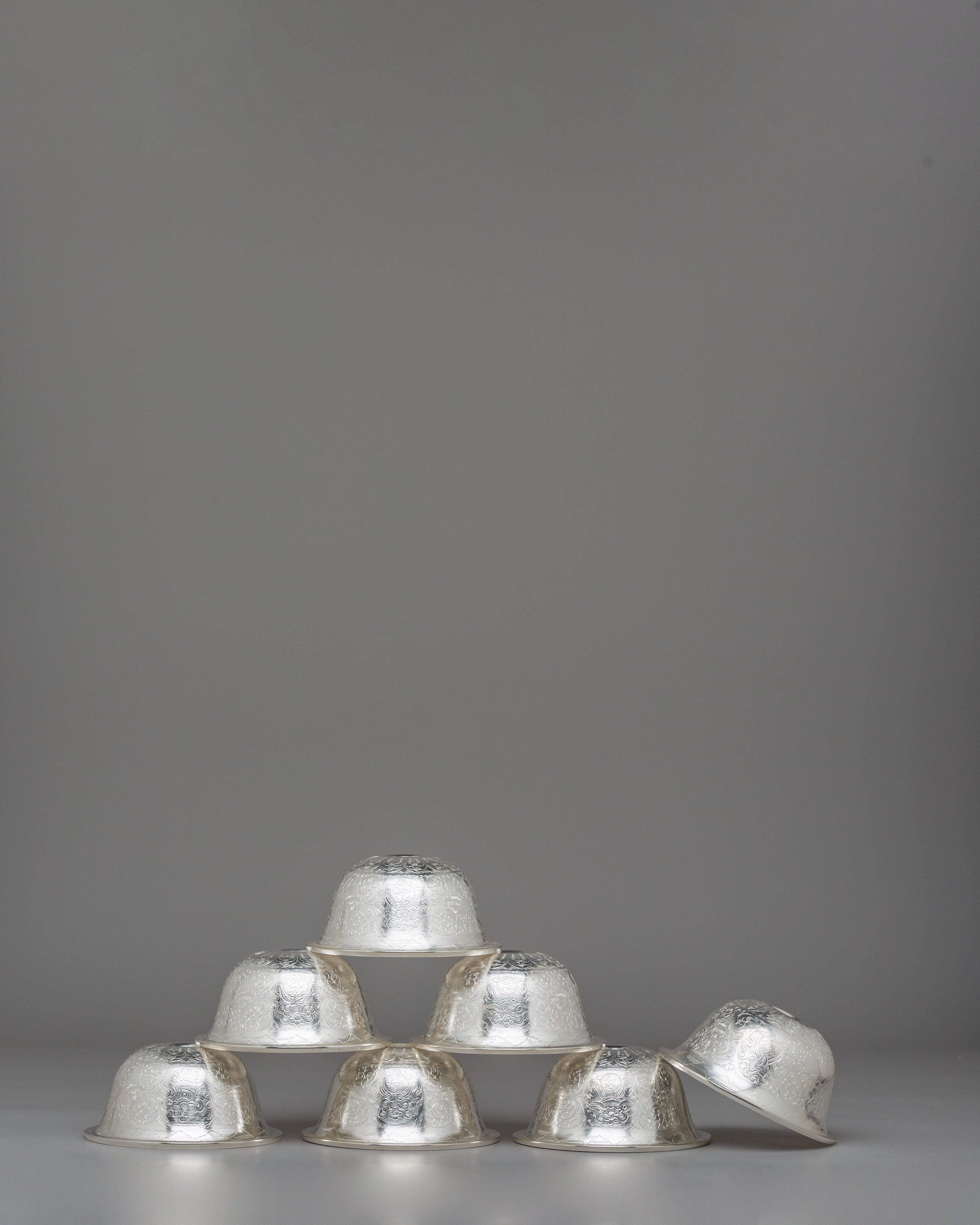 Traditional Altar Offering Bowls Set | Tibetan Meditation Set