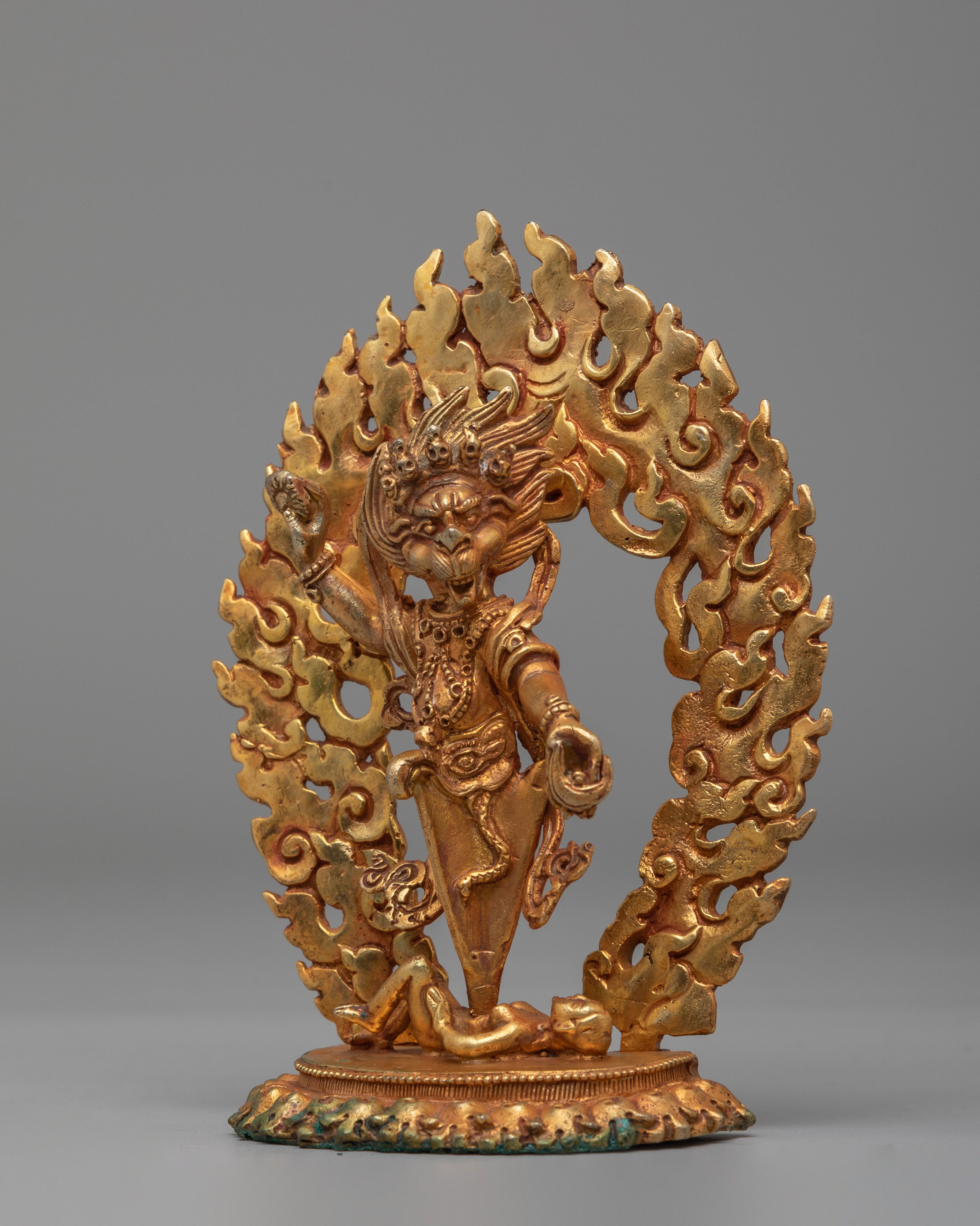 Chandra Surya Simha Jogini Statue | Handcrafted Spiritual Sculpture