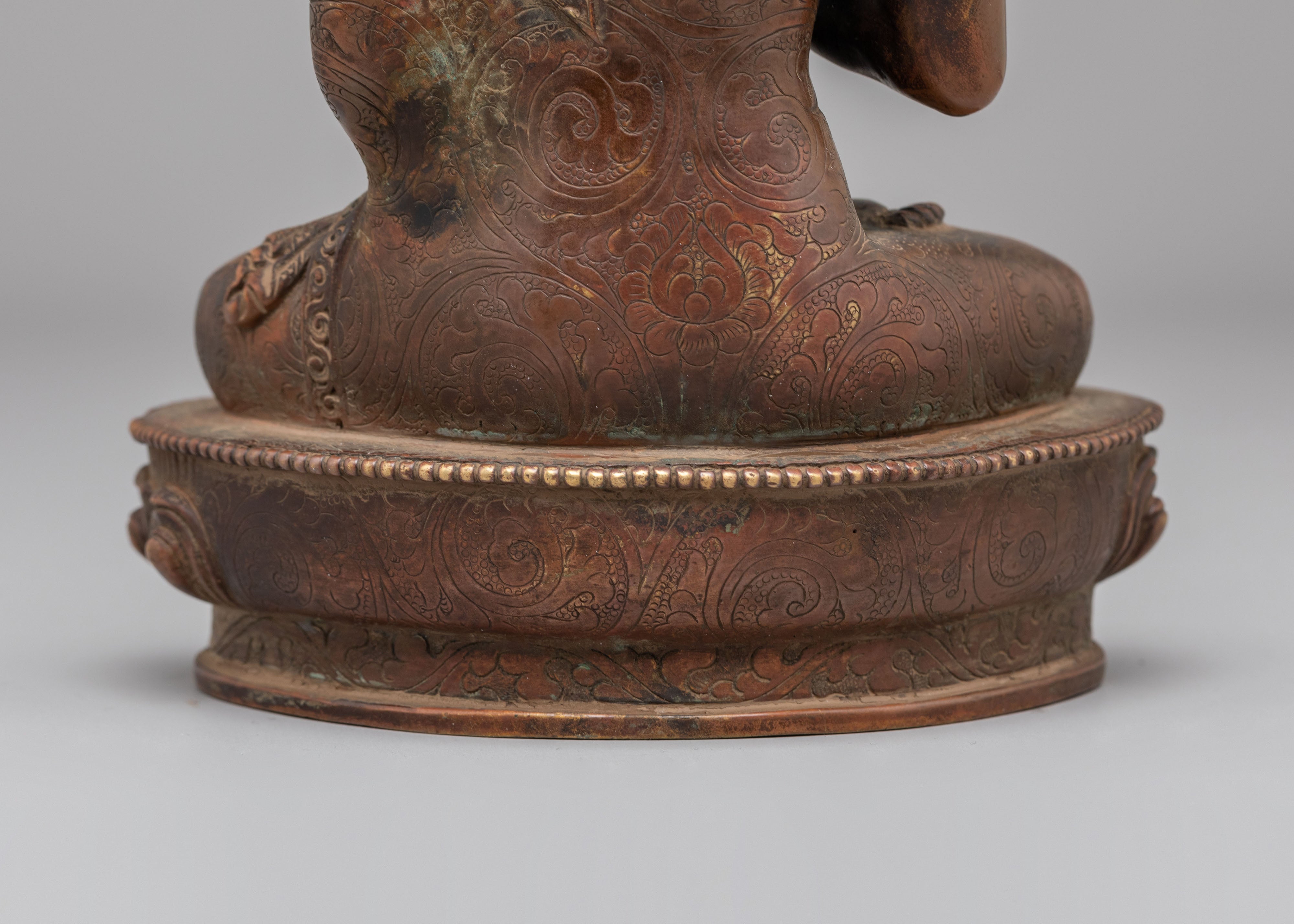 Handmade Amoghasiddhi Statue | Silver Plated Buddhist Art
