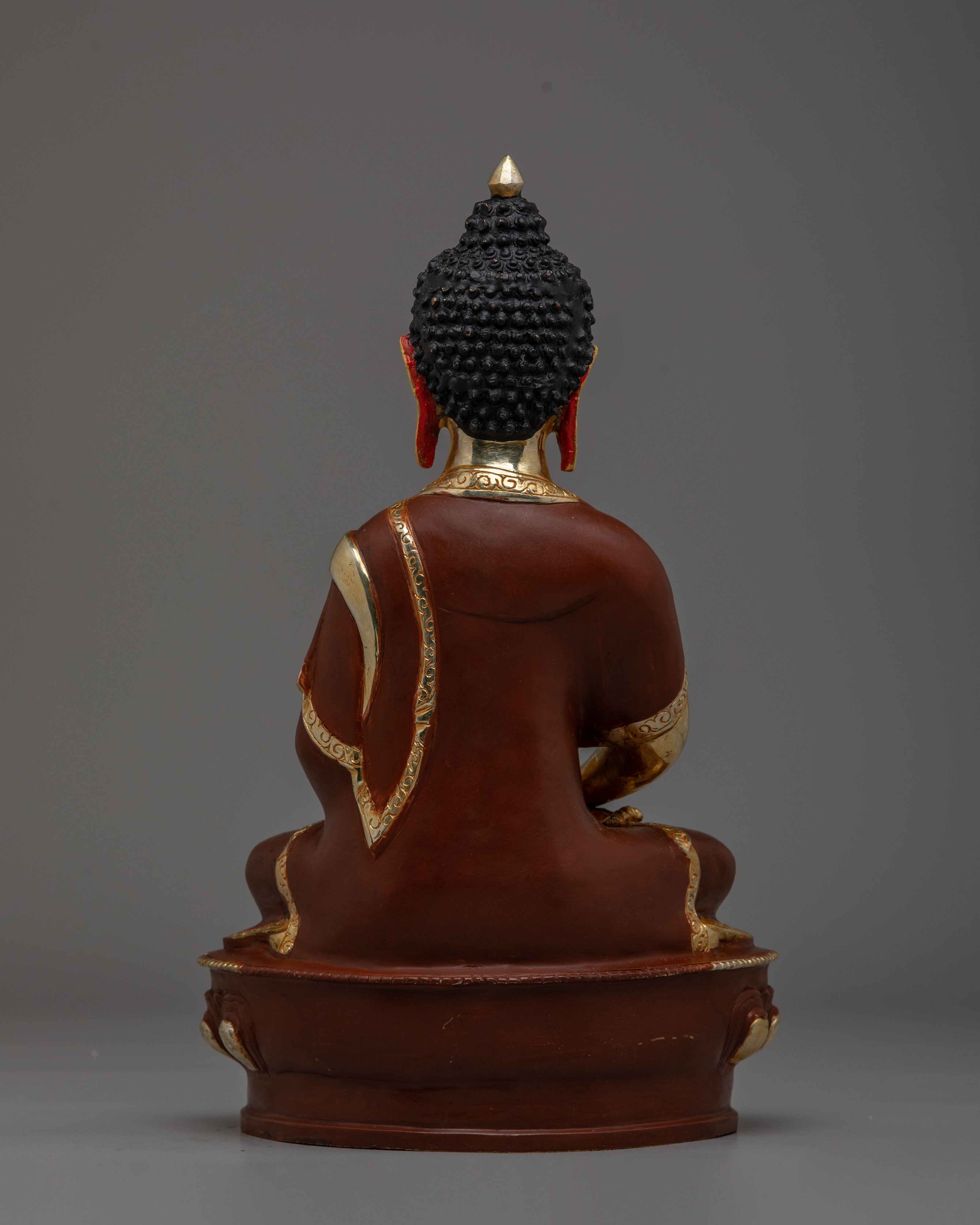 Himalayan Amitabha Meditation Statue | Gold-Plated Copper for Serene Decor