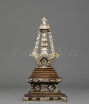 Silver Plated Stupa for Altar