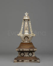 Silver Plated Stupa for Altar