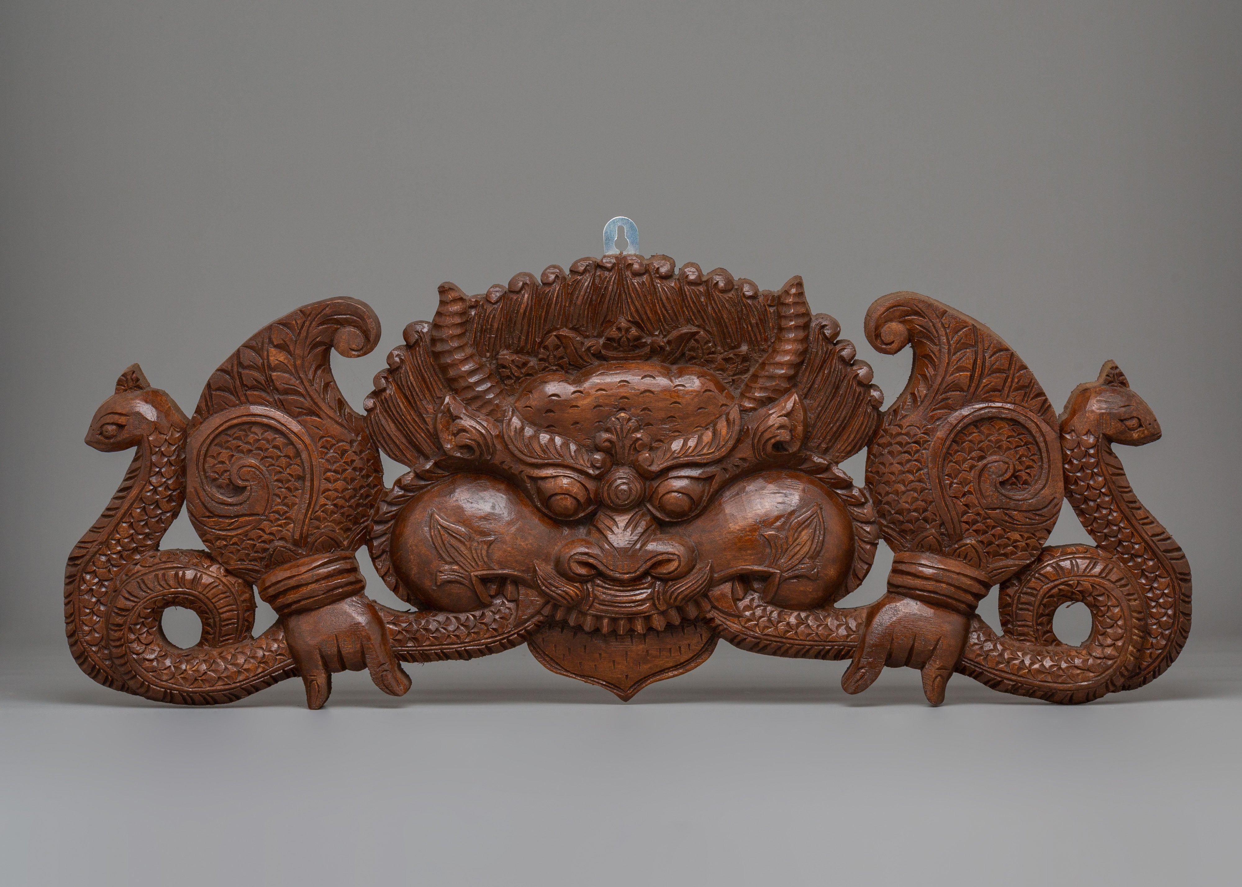 Traditional Kritimukha Wall Hanging | Handcrafted Wooden Design