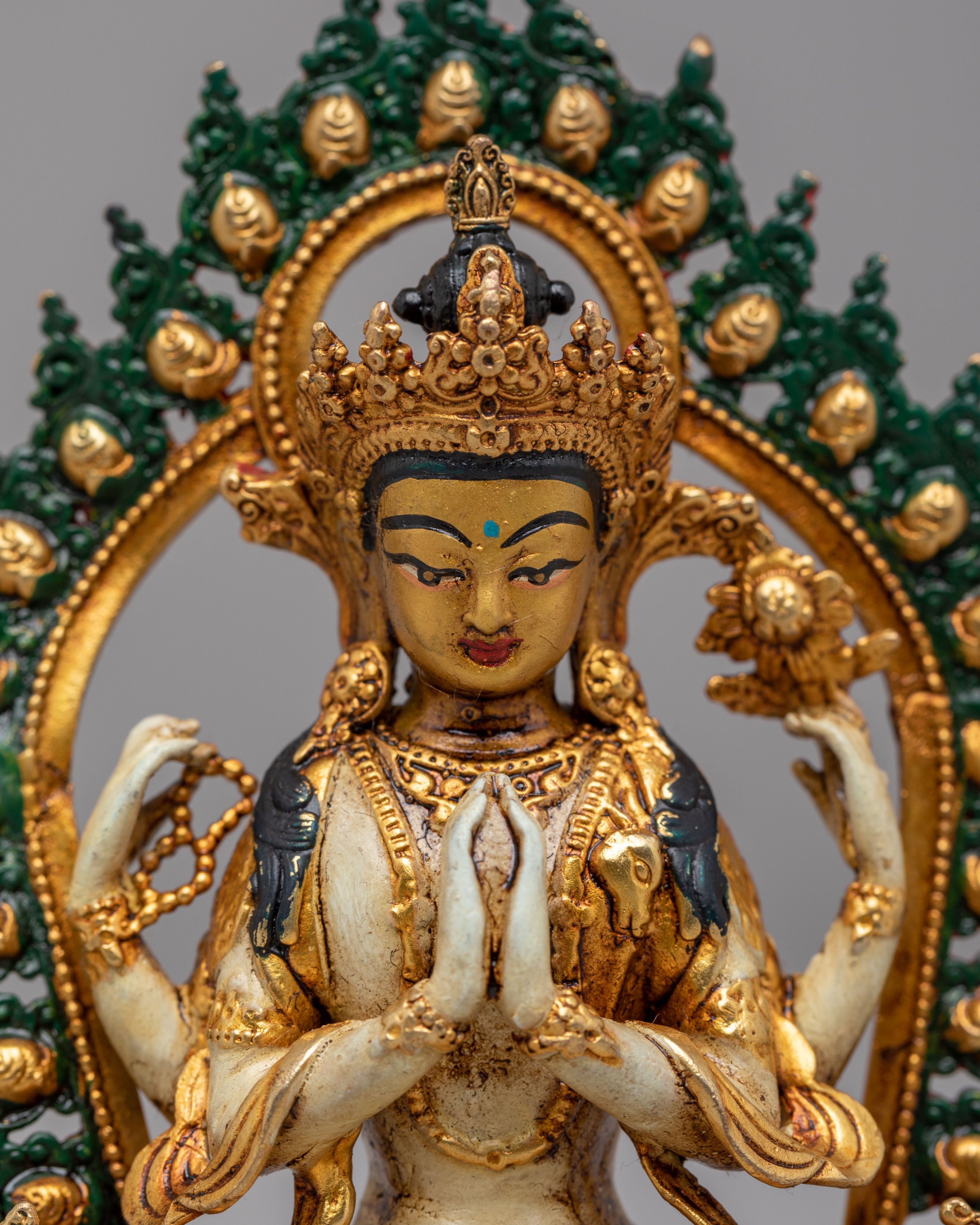 Himalayan Chenrezig Altar Statue | Buddhist Altar Decor