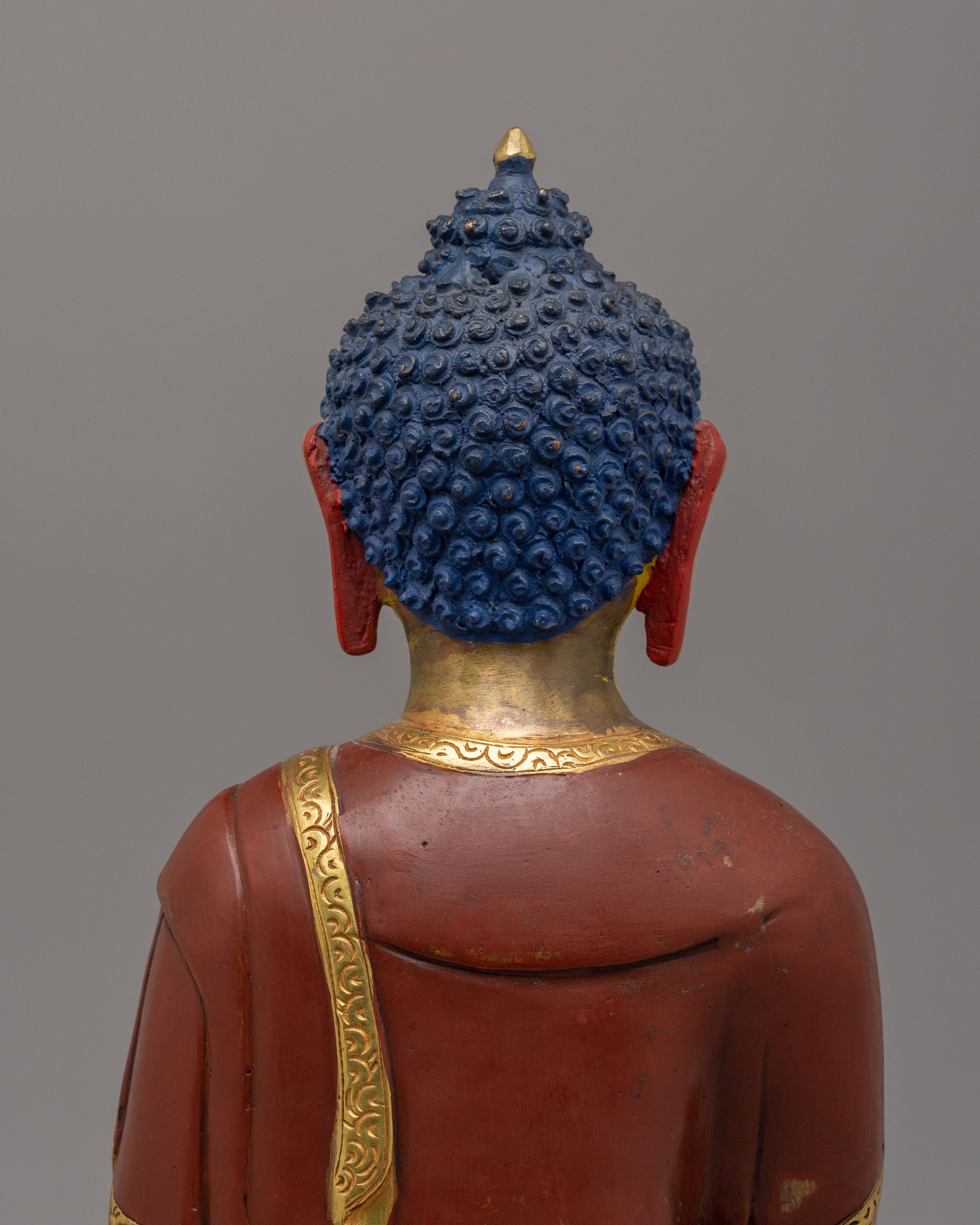 Shakyamuni Buddha Sculpture for Altar Decor | Traditional Himalayan Artwork