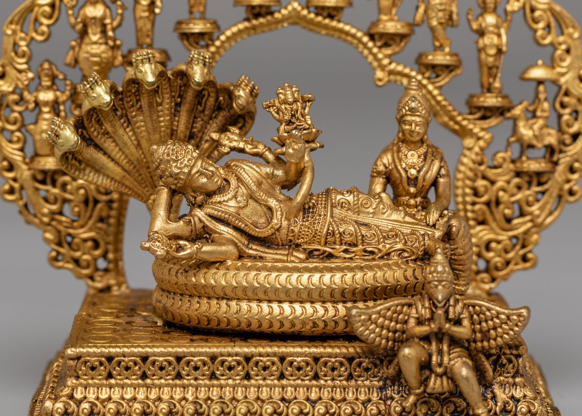 Traditional Bishnu Statue | Handcrafted Himalayan Artwork