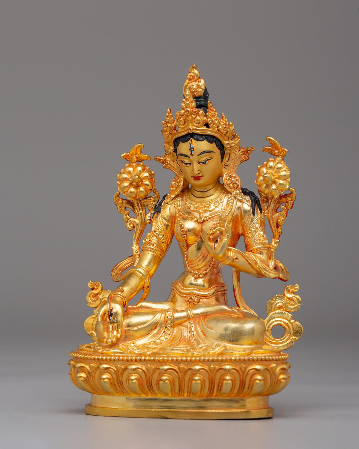 White Tara Divine Statue | Traditional Tibetan Artwork for Meditation