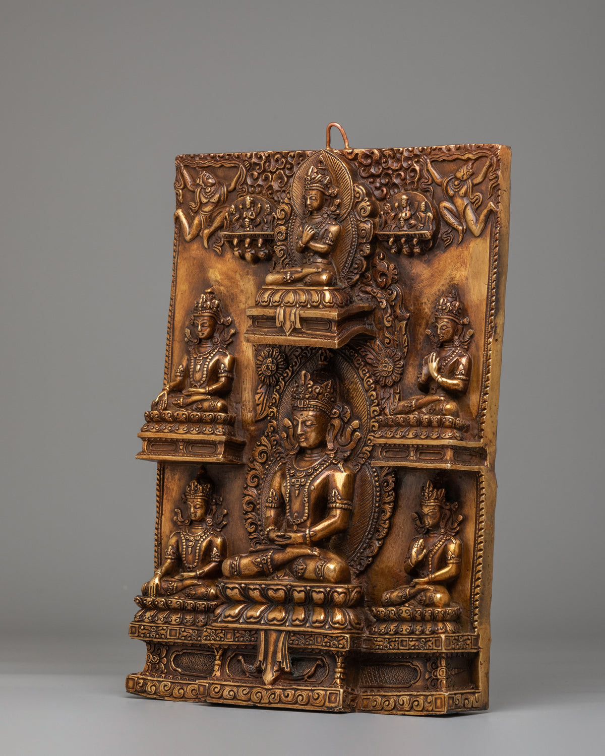 Carved Deity Wall Hanging | Sacred Artwork for Home Decor