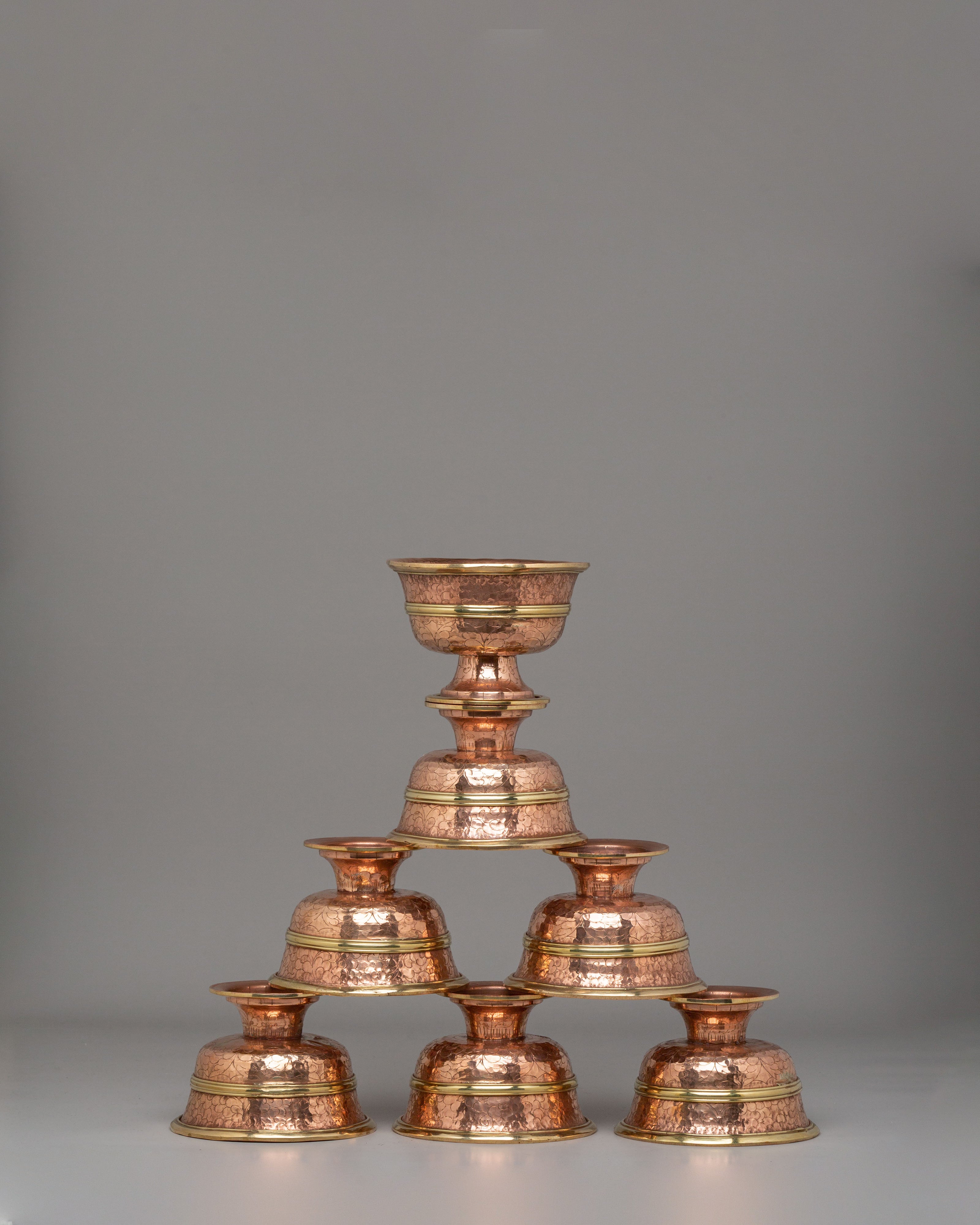 Offering Bowls Set for Purification | Buddhist Ritual Bowls