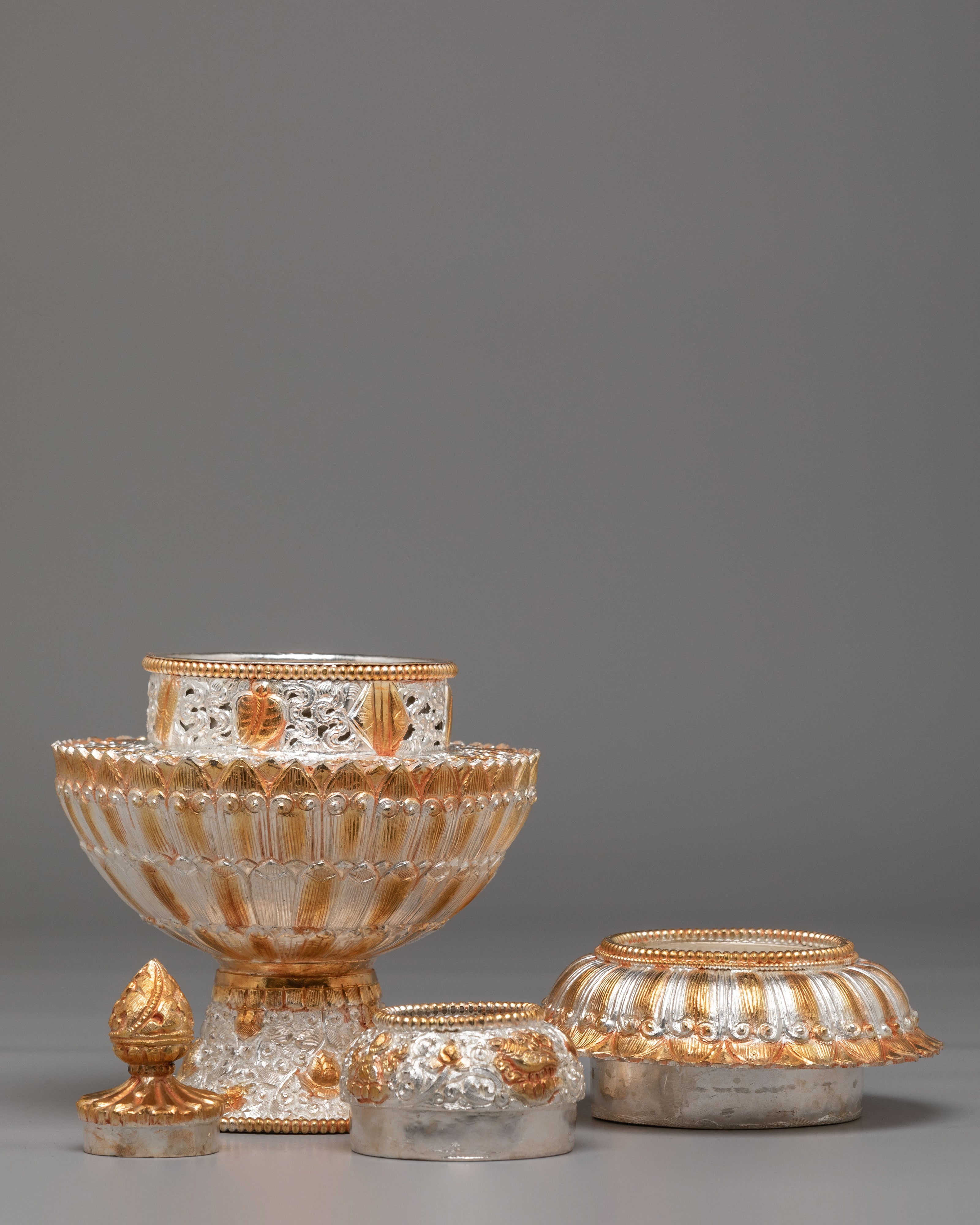 Buddhist Rice Offering Vessel | Ritual Offering Vessel for Altar