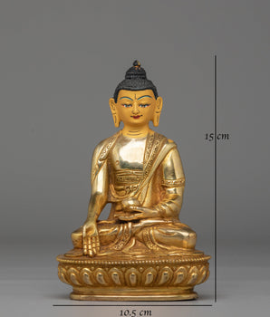 Handcrafted Ratnasambhava Copper Sculpture | Tibetan Copper Statue