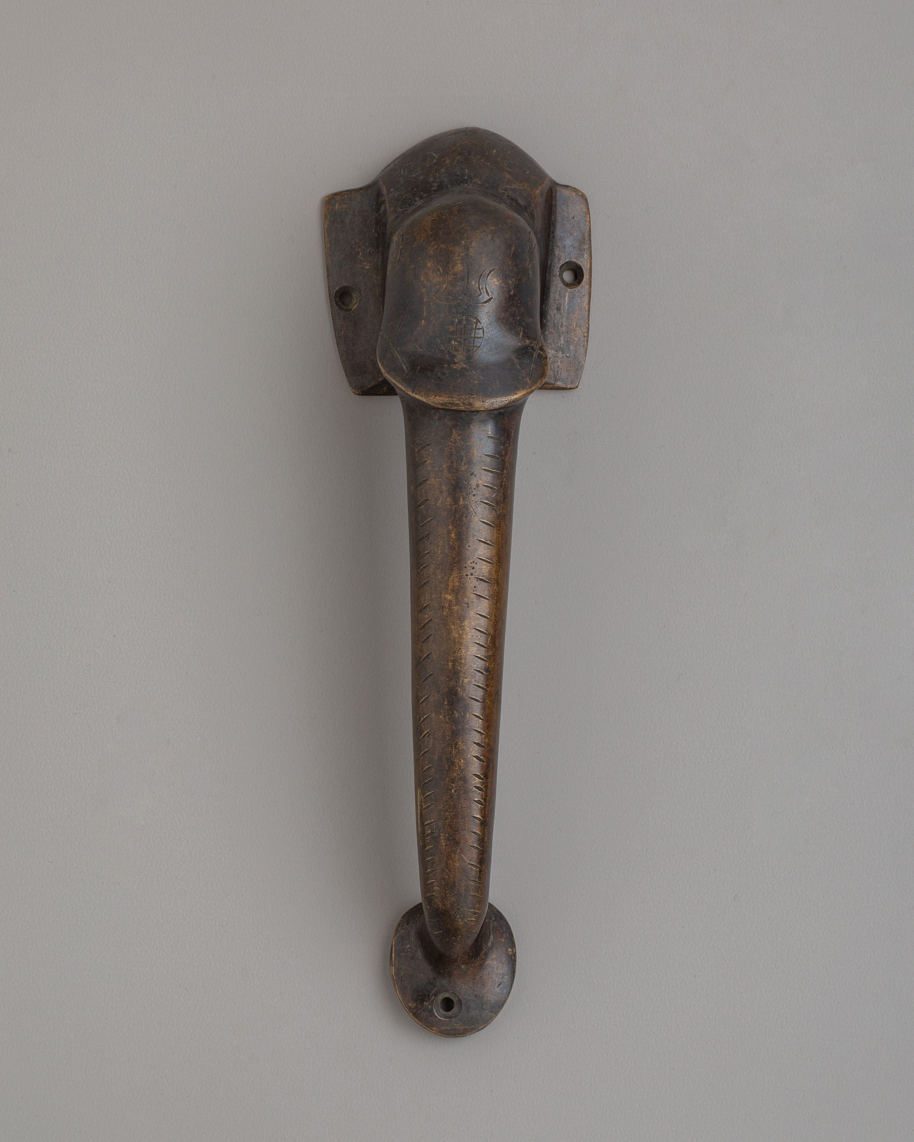 Elephant-Door-Handle | Handcrafted Bronze Elephant Head Door Handle