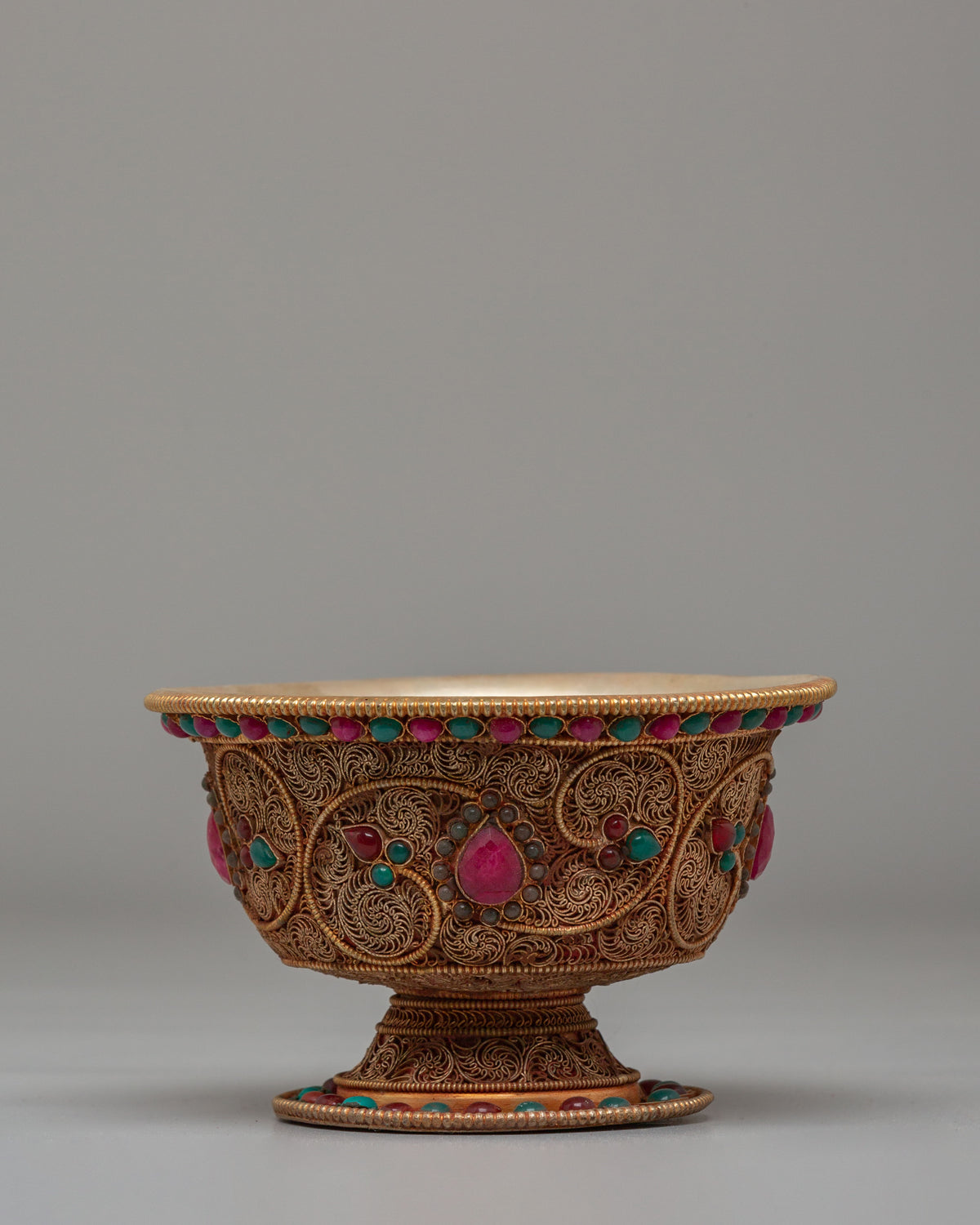 Tibetan Altar Offering Bowl Set | Traditional Ritual Bowls for Ceremonies