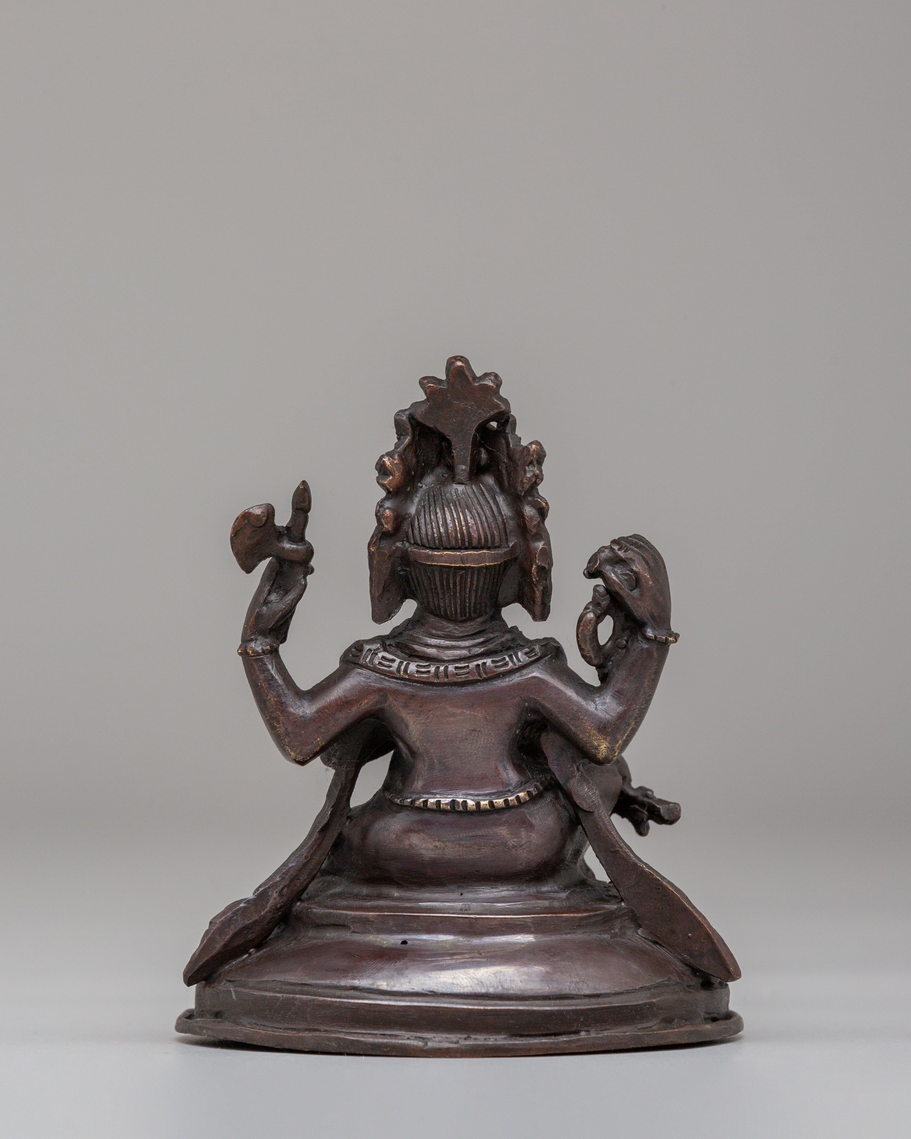 Spiritual Ganesh Deity Statue | Oxidized Copper Ganesha Idol for Meditation