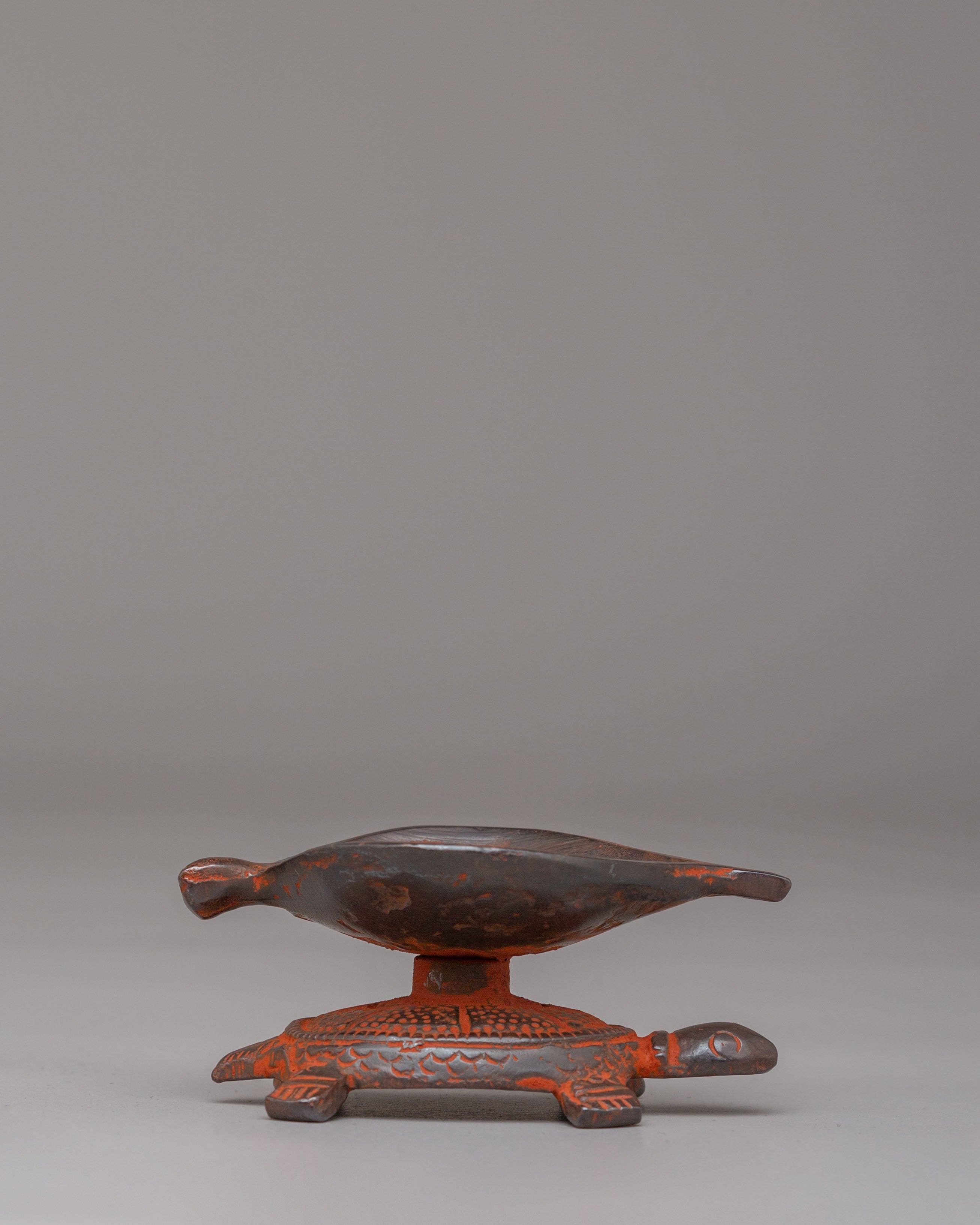 Pipal Leaf Diya On Turtle | A Sacred Tibetan Ritual Item