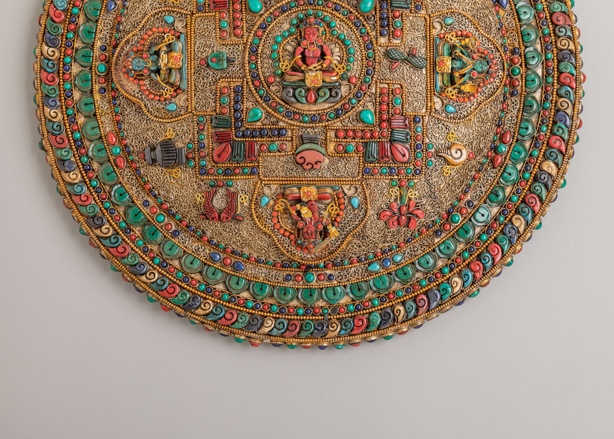 Handmade Amitabha Buddha Wall Hanging | Sacred Tibetan Artwork