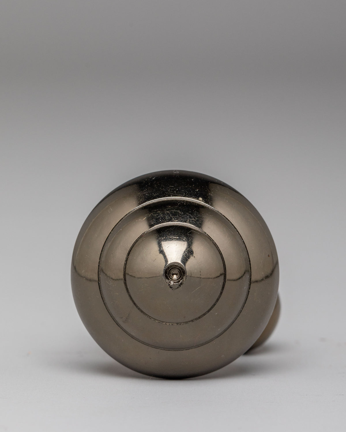 Buddhist Brocade Stick Cap | Polished Alloy Thangka Holder Accessories