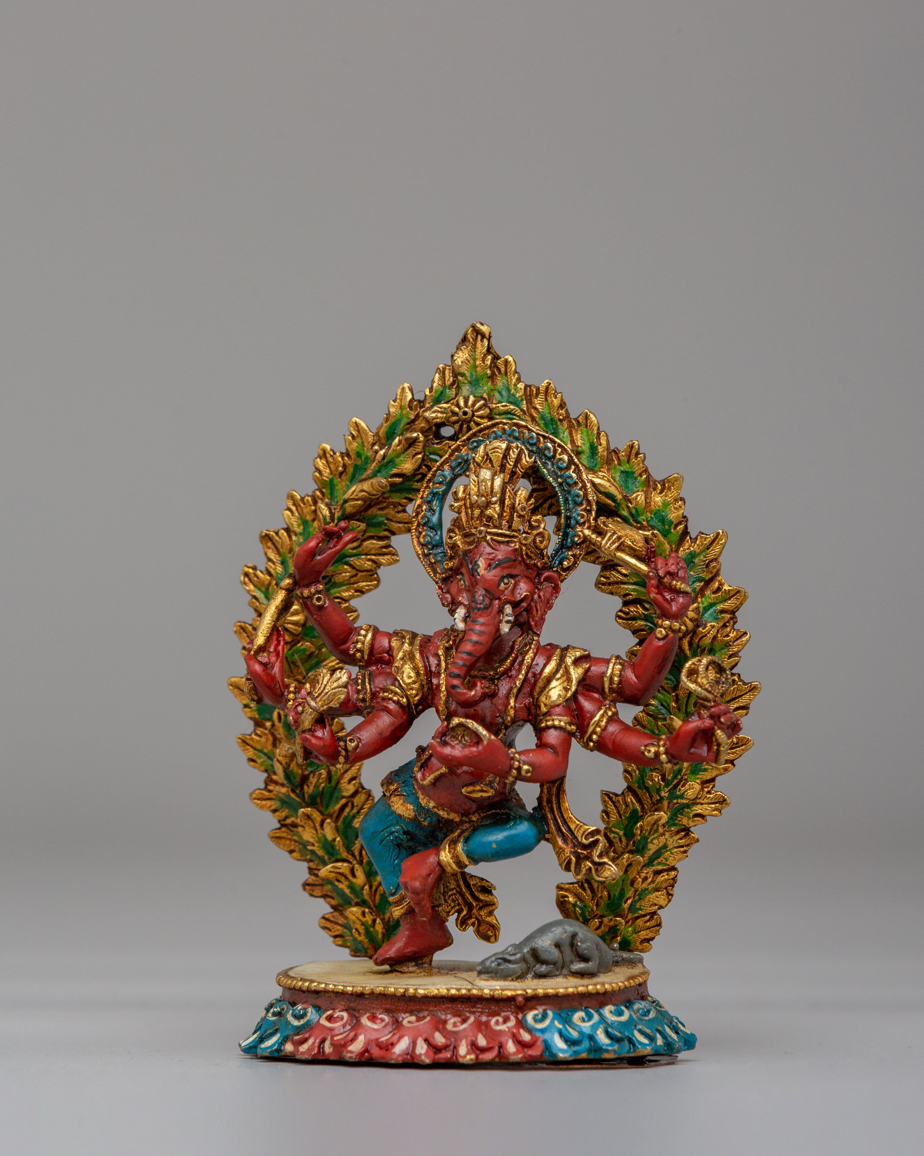 Handmade Six-Armed Ganesha Statue | Sacred Hindu Deity