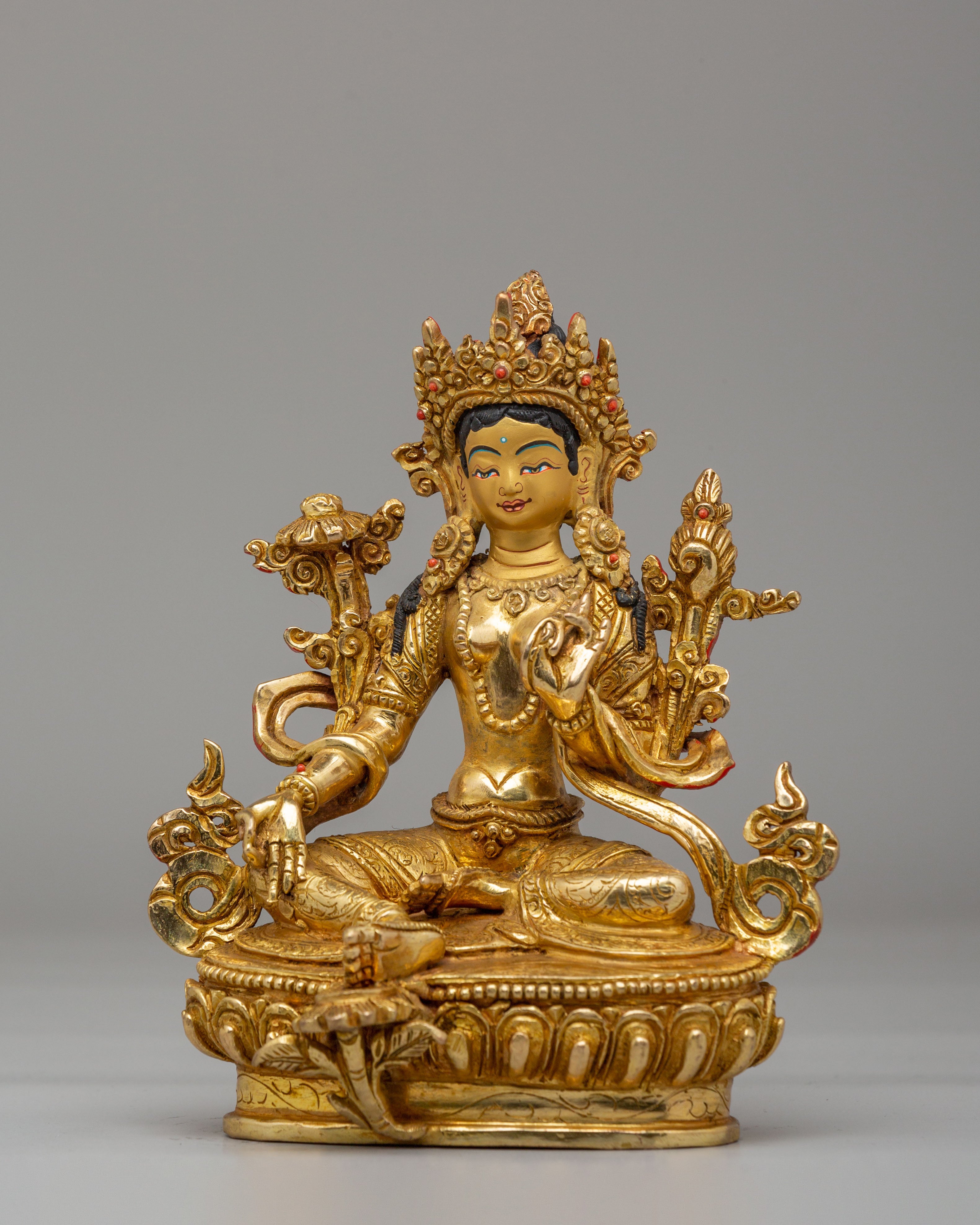 Green Tara Statue for Compassion | Tibetan Buddhist Figurine