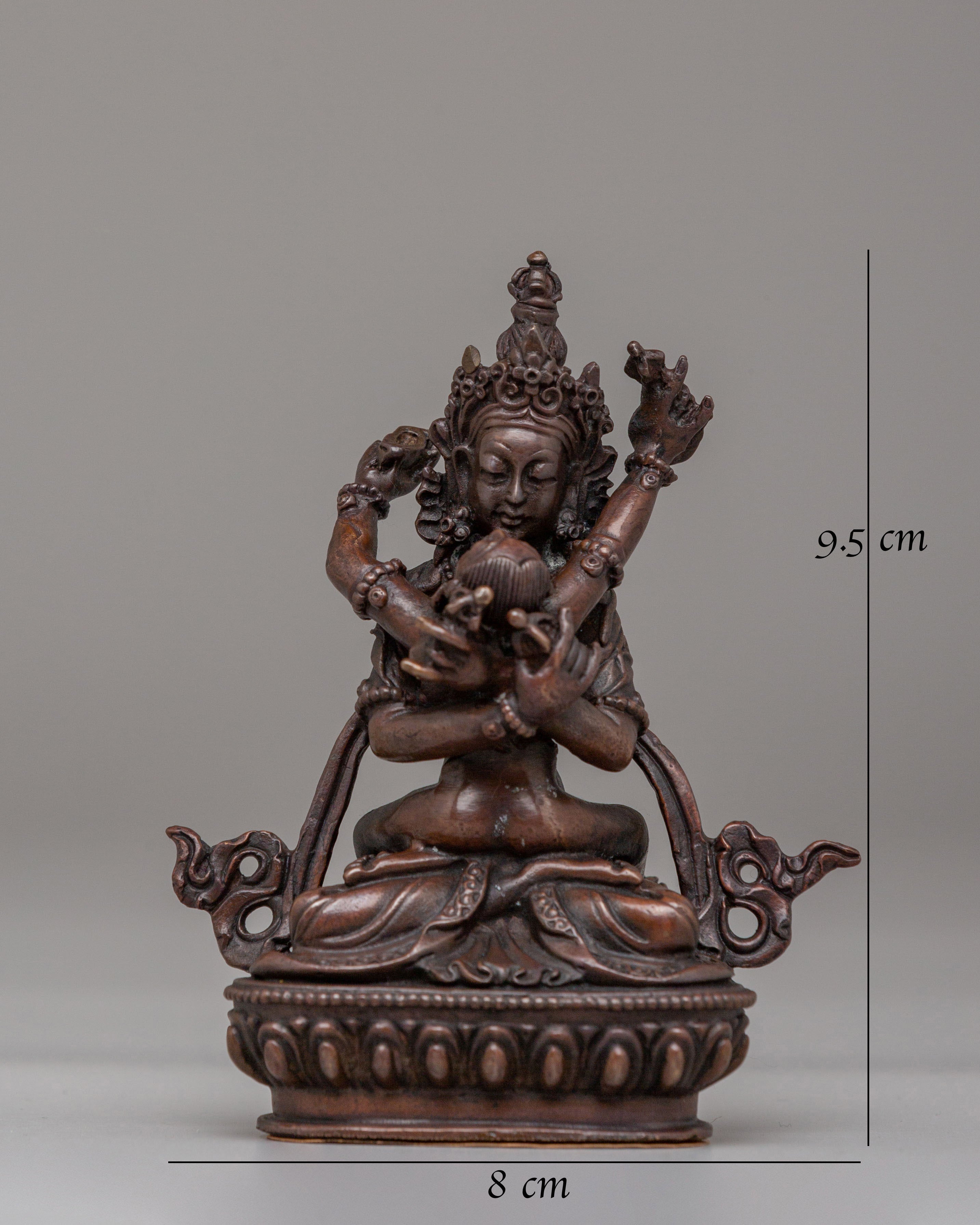 Vajradhara With Consort Sculpture | Vajrayana Deity Sculpture