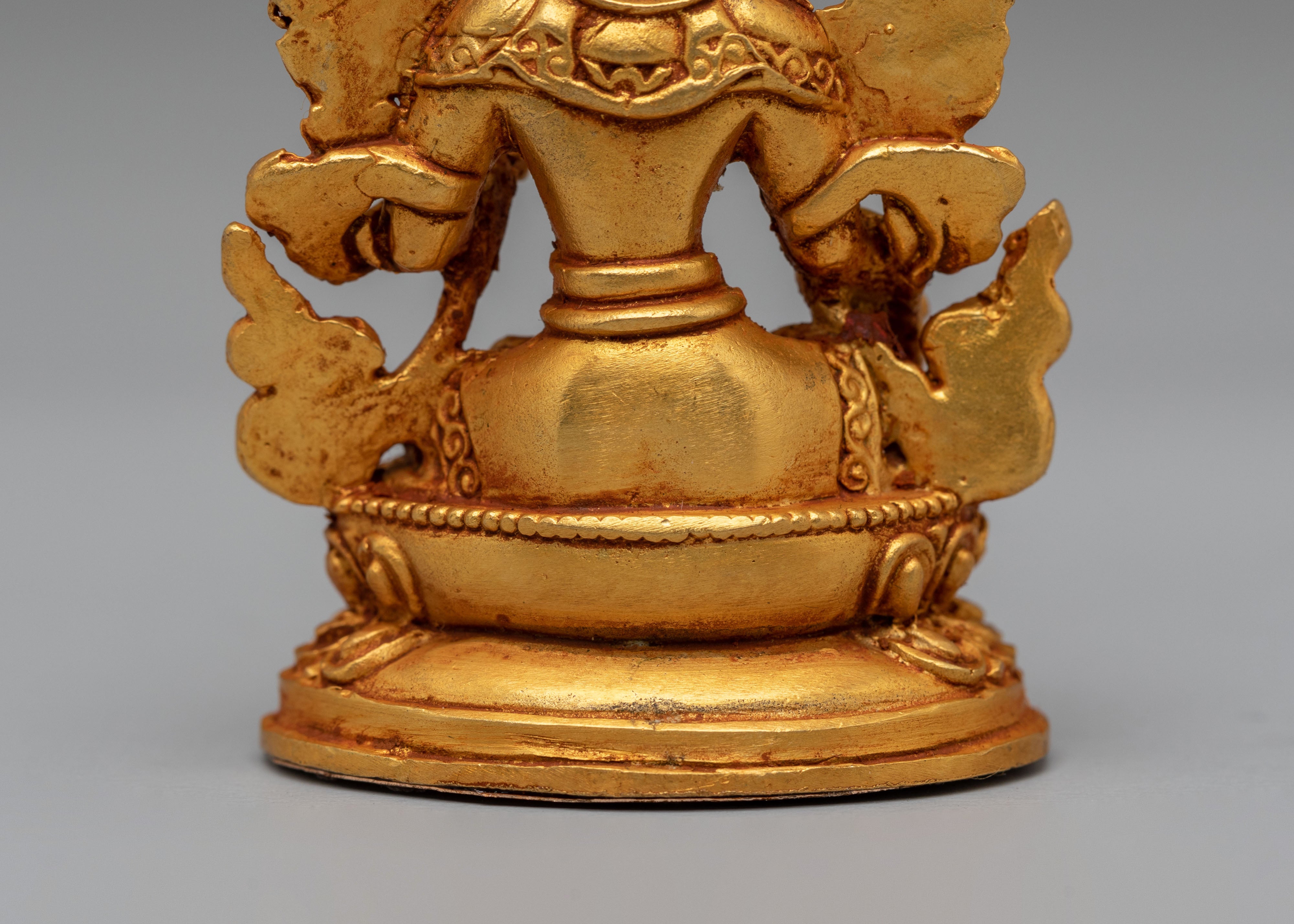 Handcrafted White Tara Goddess Statue | Copper Body with Gold Plating