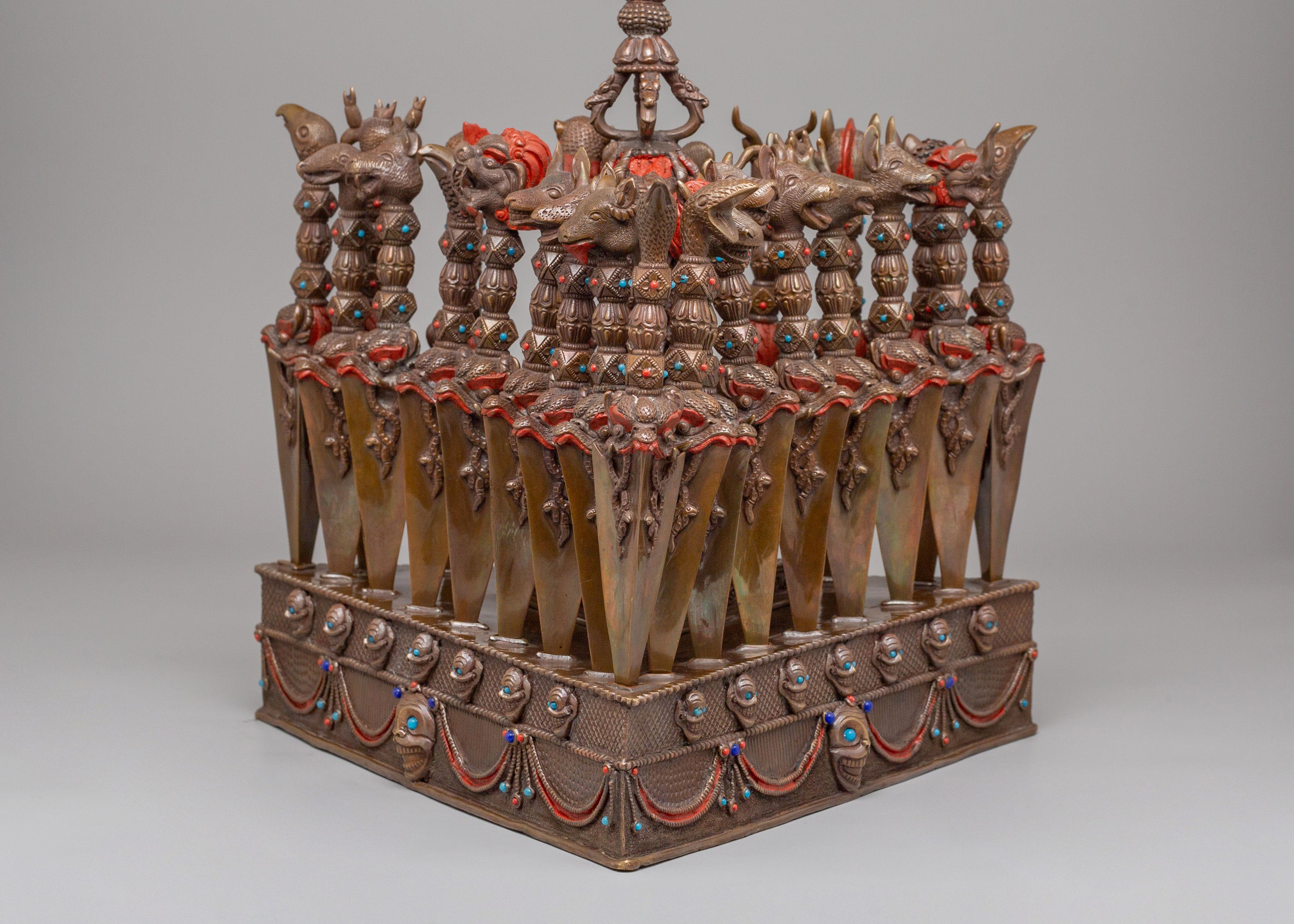 Ceremonial Phurba Set for Rituals | Tibetan Buddhist Knife Set