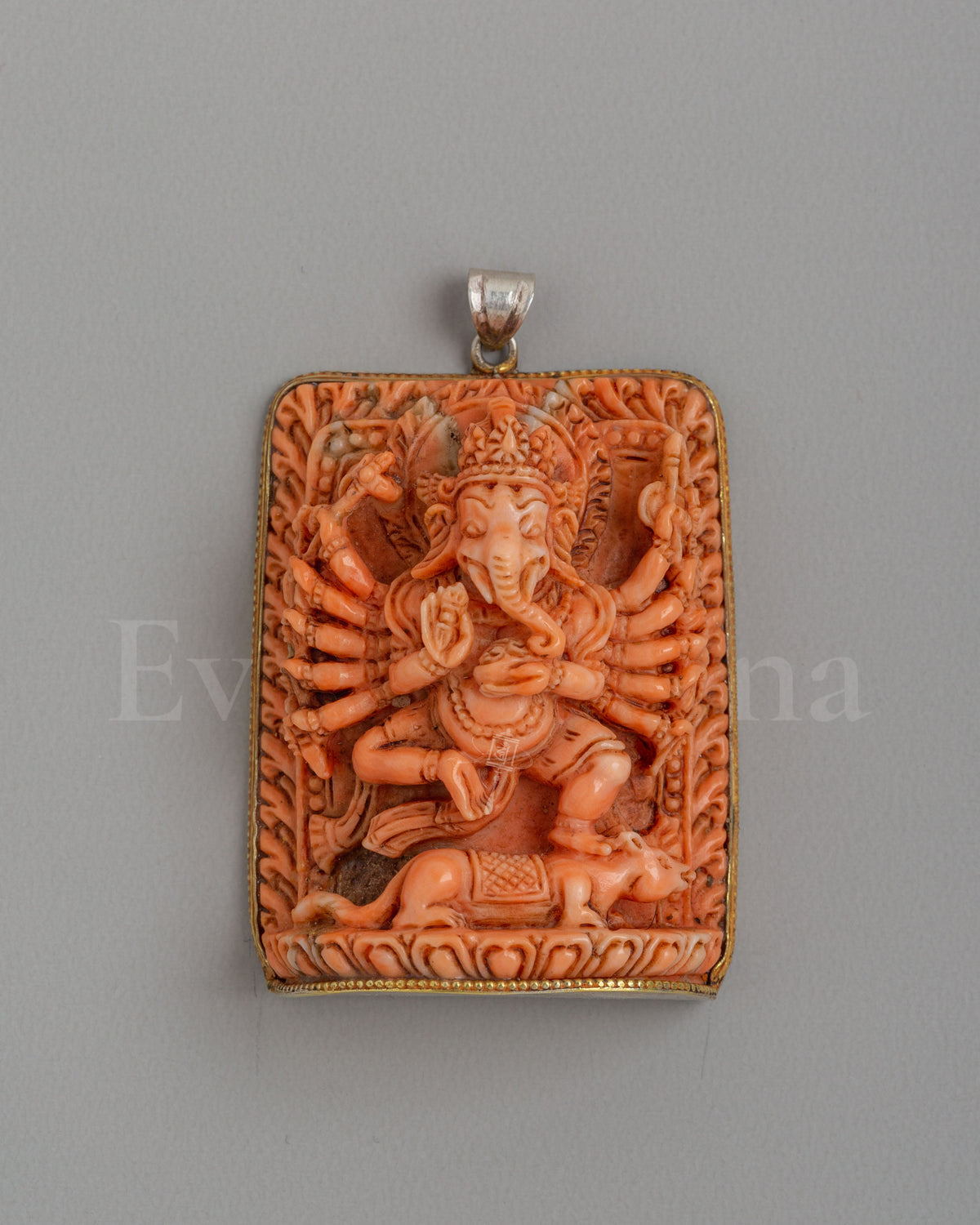 Exclusive  12-Armed Maha Rakta Ganesha Locket 