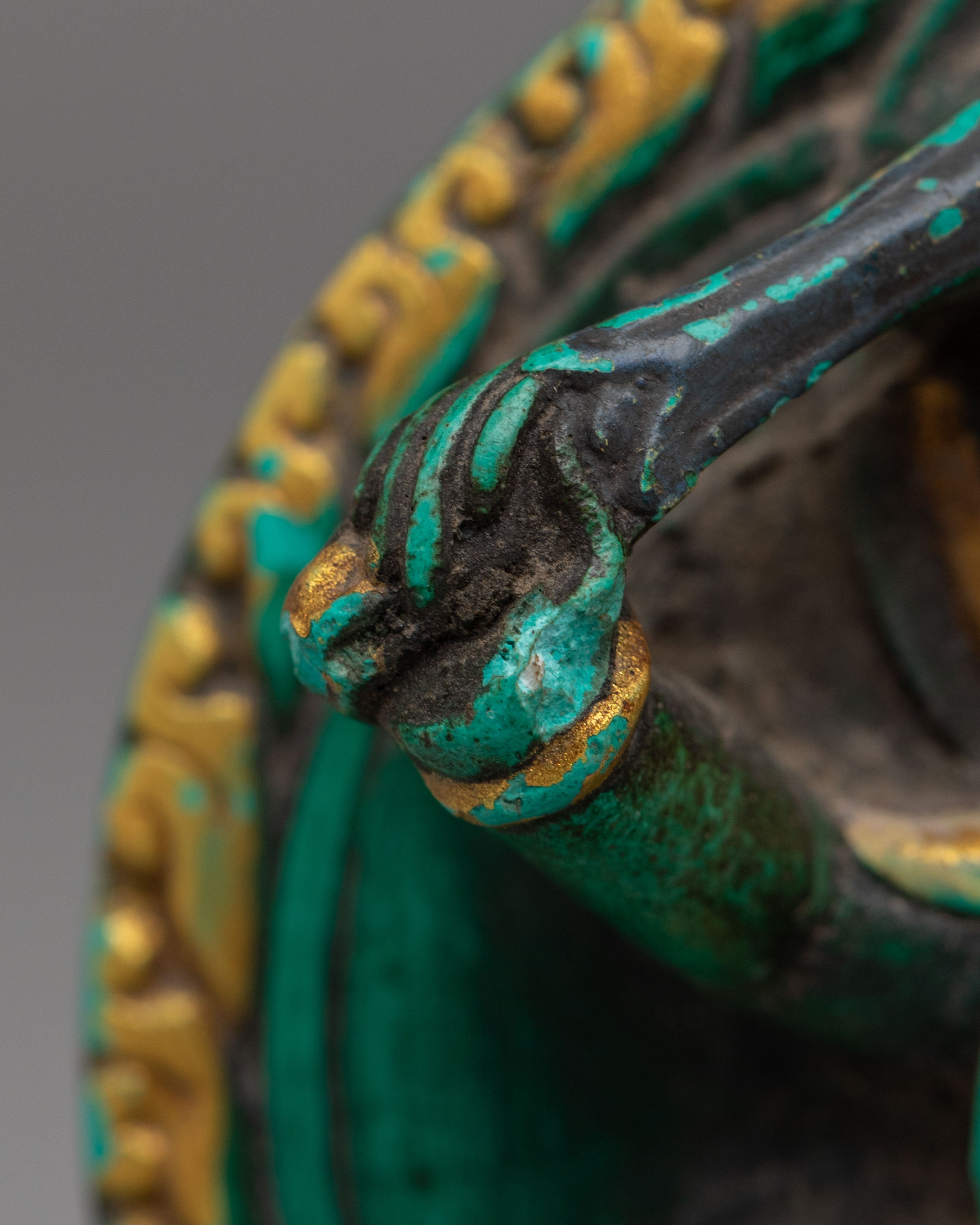 Handcrafted Sacred Manjushri Sculpture | Bodhisattva of Wisdom