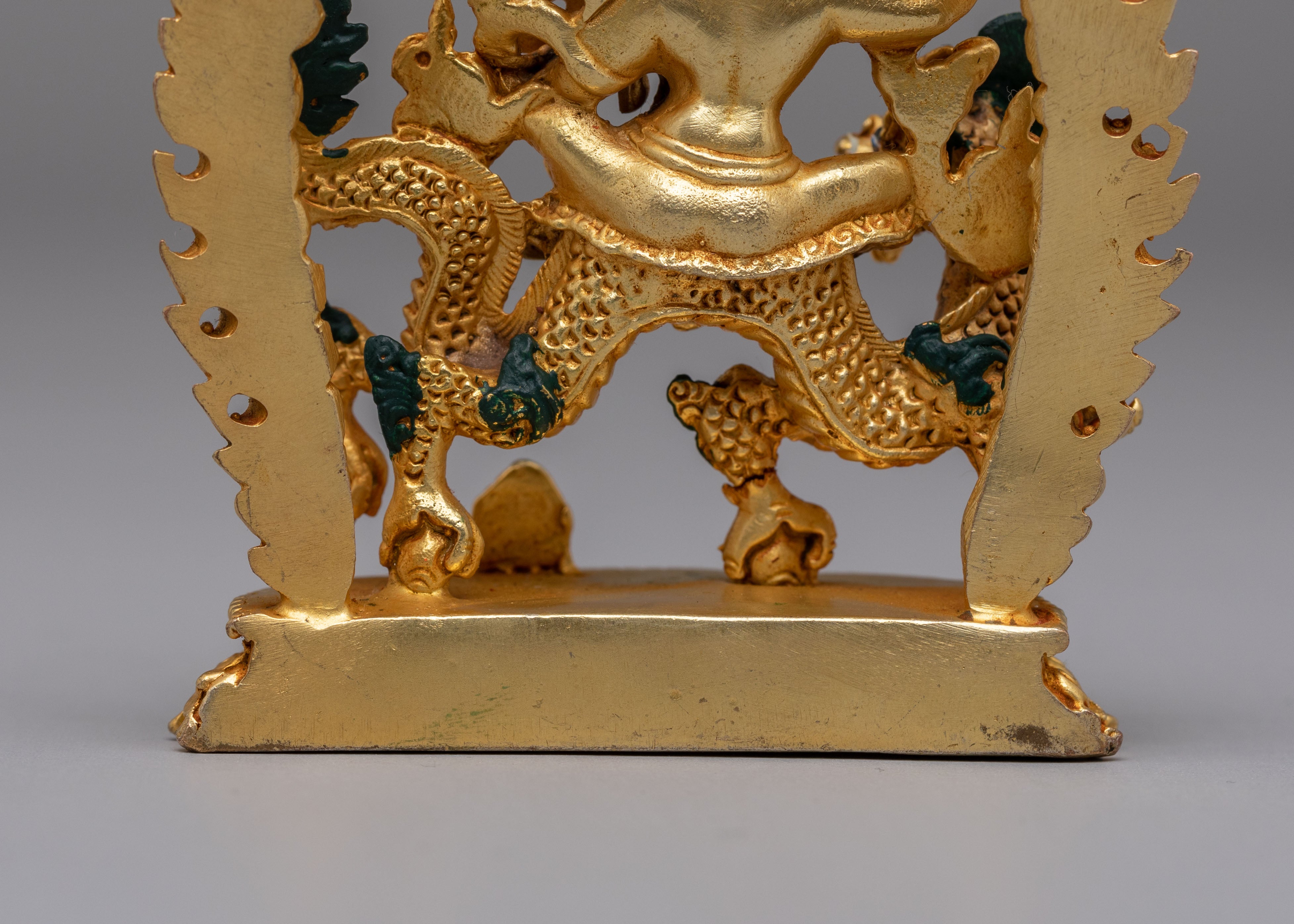 Himalayan White Dzambhala Altar Statue | Buddhist Prosperity Protector Sculpture