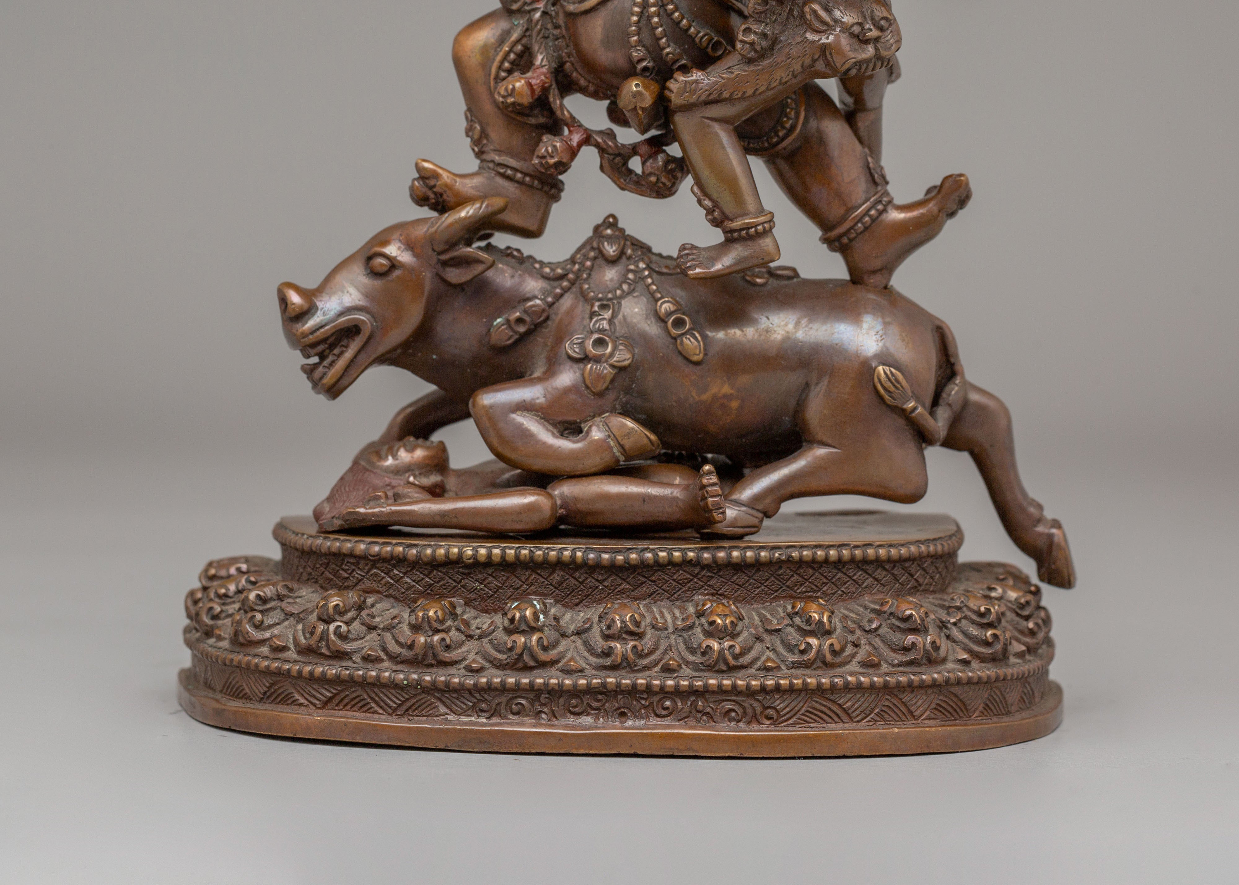 Sacred Yama Dharmaraja With Consort Statue | The Lord of Death