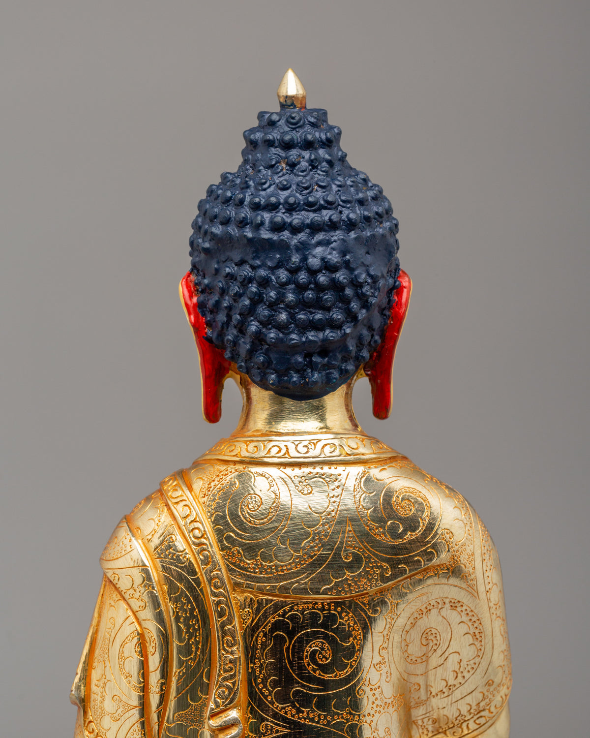 Earth Touching Shakyamuni Buddha Statue | 22K Gold Buddhist Sculpture